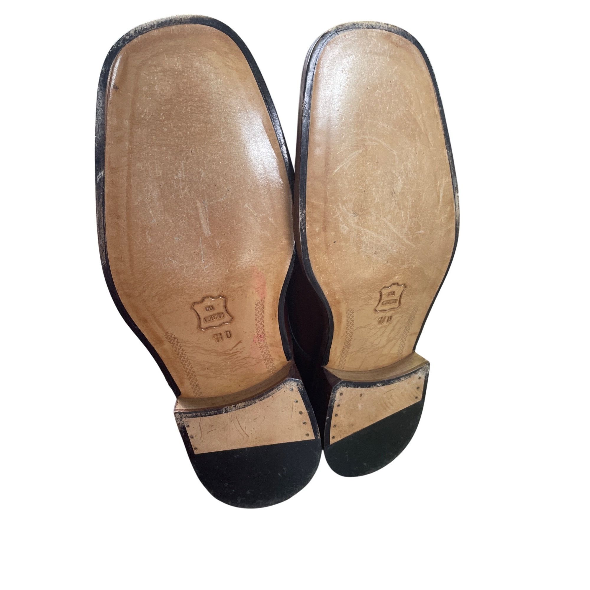 Designer Vito Rufolo Mens Brown Leather Oxford Dress Shoes Size 11D S Size US 11 / EU 44 - 8 Thumbnail