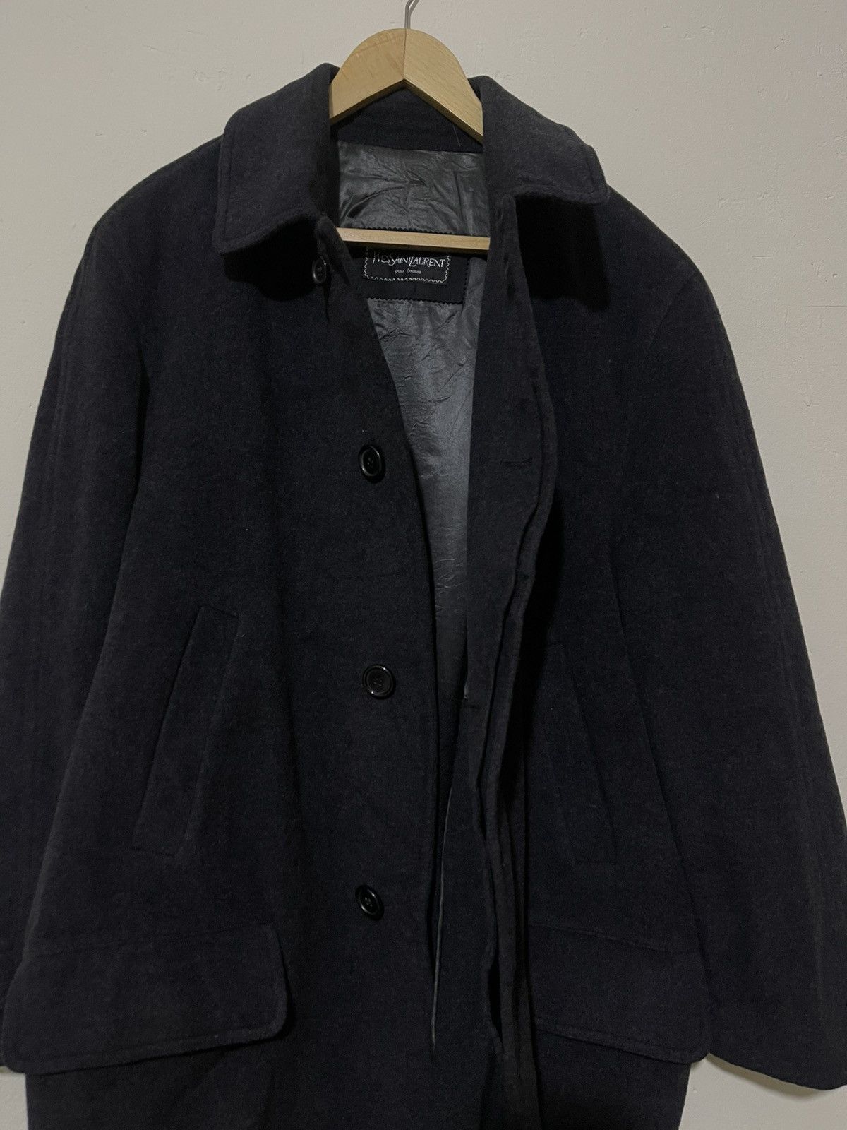 Yves Saint Laurent YSL Pour Homme Wool Coat Jacket Size US S / EU 44-46 / 1 - 2 Thumbnail
