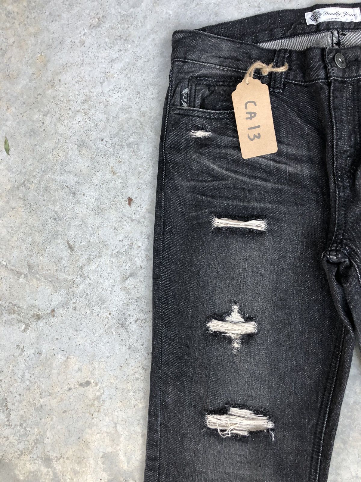 If Six Was Nine Japanese Deadly Flared Jeans Distressed Jeans Size US 33 - 4 Thumbnail