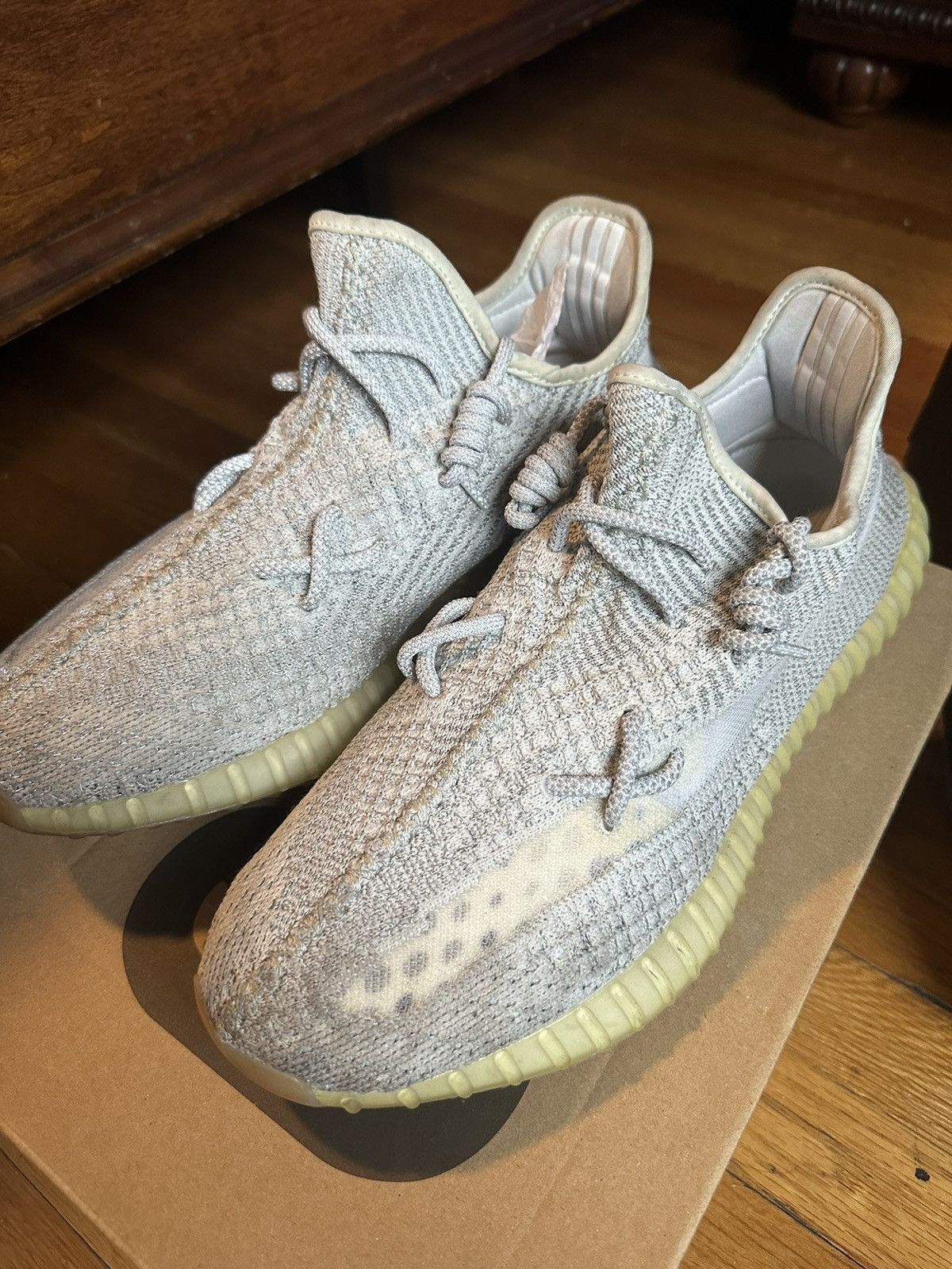 image of Adidas Yeezy Boost V2 Yeshaya Reflective Shoes in White, Men's (Size 12)
