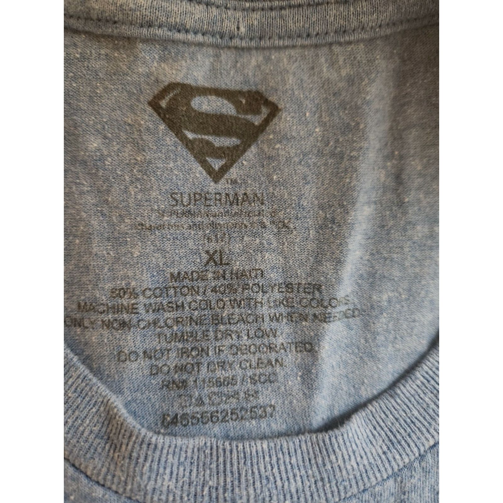 Logo 7 Superman Logo T-Shirt Men’s Blue Short Sleeve XL Crew Neck Graphic Tee Size US XL / EU 56 / 4 - 2 Thumbnail