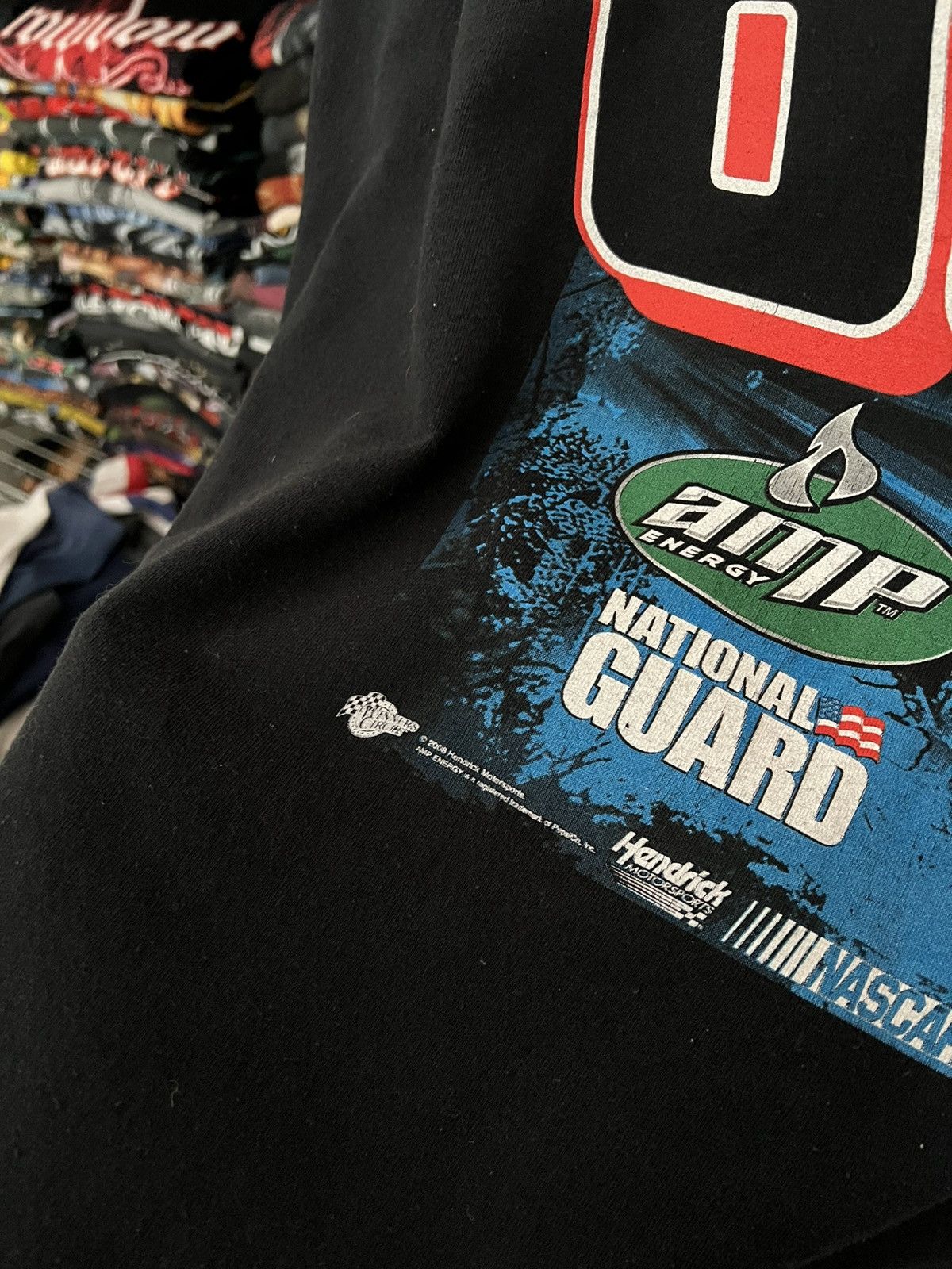 NASCAR 2008 Dale Earnhardt Jr Racing Cropped Motorsports Tee Size US M / EU 48-50 / 2 - 5 Thumbnail