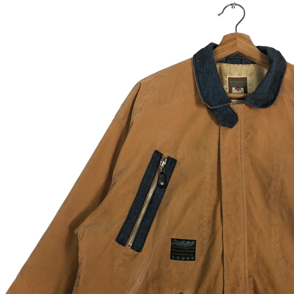 Japanese Brand Vintage Chore Jacket Hybrid Canvas Cargo Pocket IsseyMiyake Size US L / EU 52-54 / 3 - 7 Thumbnail