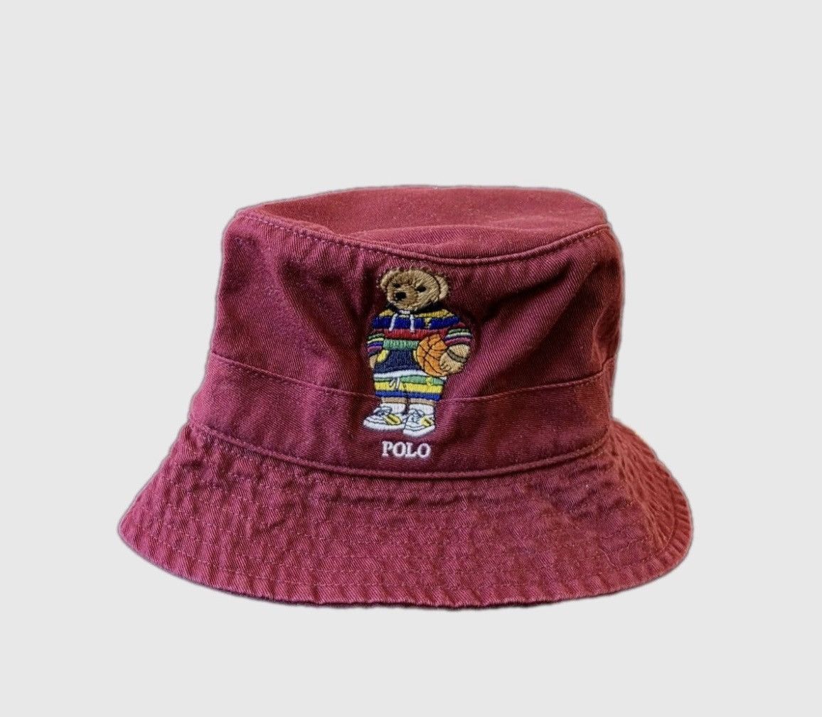 Polo Ralph Lauren Bear Loft Bucket Hat Red Size L/XL