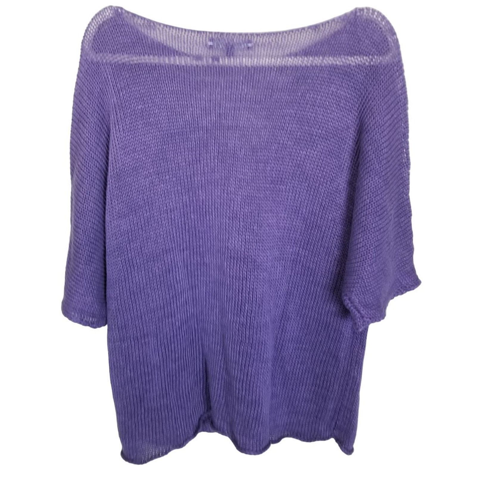 Lafayette 148 Lafayette 148 Womens Hemp Sweater L Open Knit Quiet Luxury Size L / US 10 / IT 46 - 8 Thumbnail
