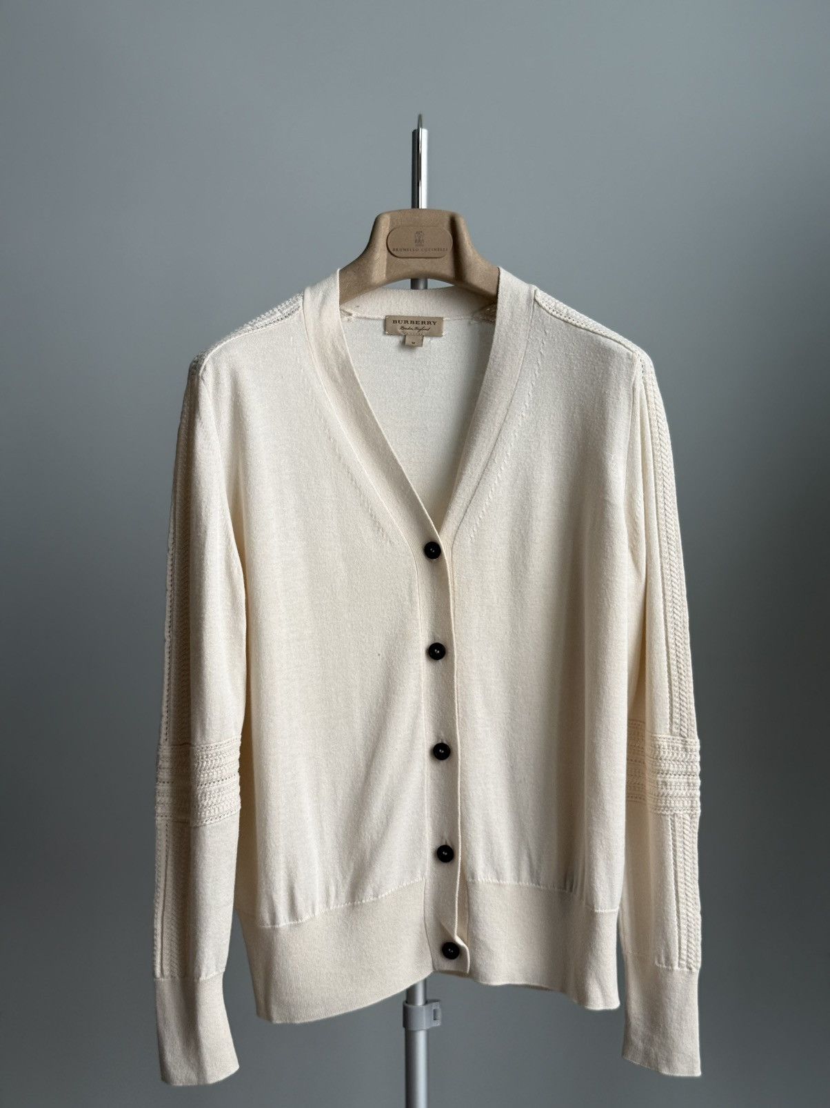 Burberry W's Vintage Burberry Wool Knitted Buttoned Cardigan Sweater Size M / US 6-8 / IT 42-44 - 4 Thumbnail