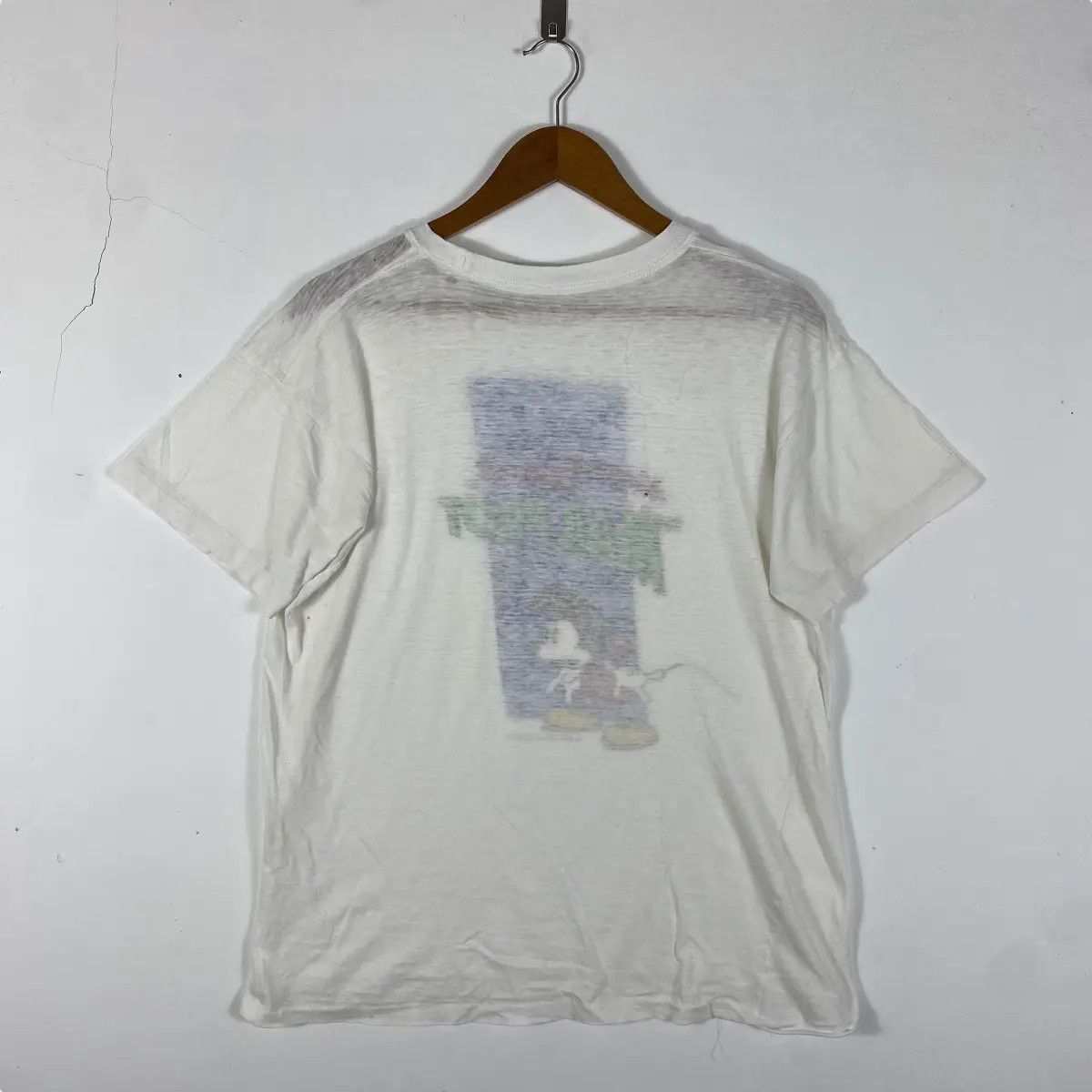 Disney Vintage 80's MICKEY MOUSE In The Mail Pilot Cartoon Tee Size US M / EU 48-50 / 2 - 5 Thumbnail