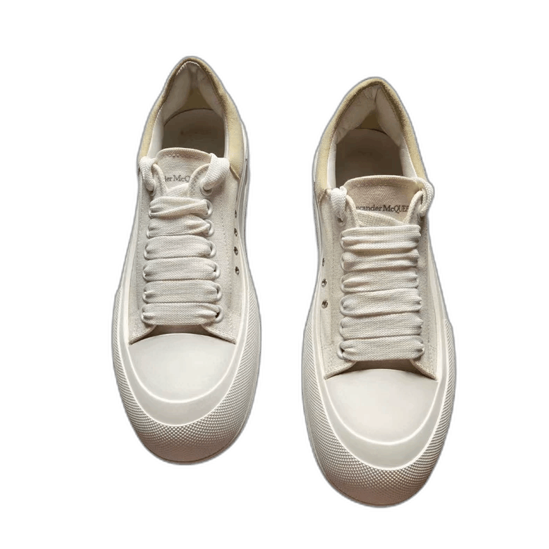 Alexander McQueen Alexander McQueen Deck Sneakers in White Brown Size US 10 / EU 43 - 1 Thumbnail