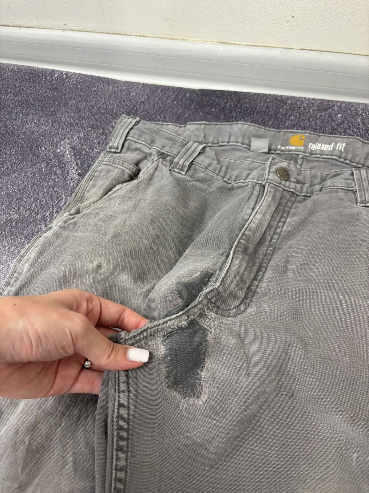 Carhartt Vintage Carhartt Y2K Relaxed Fit Workwear Gray Baggy Pants Size US 34 / EU 50 - 11 Thumbnail