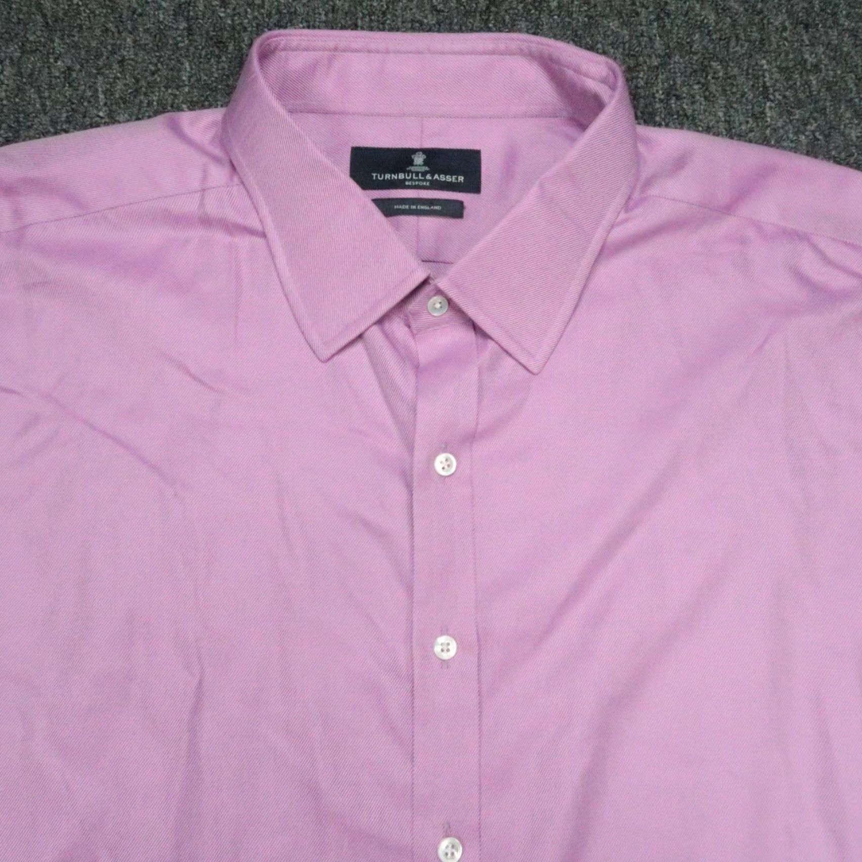 Turnbull & Asser Turnbull & Asser Shirt Mens 4XL Purple Bespoke Dress Shirt French Cuff Long Sleeve Size US XXL / EU 58 / 5 - 2 Thumbnail