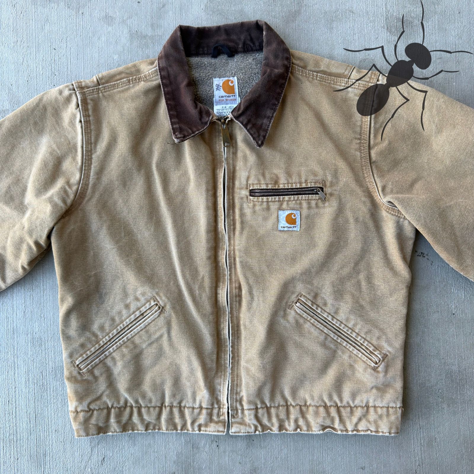 Carhartt × Vintage Carhartt WOMENS WJ097 CML brown Detroit work wear jacket Size US L / EU 52-54 / 3 - 3 Thumbnail