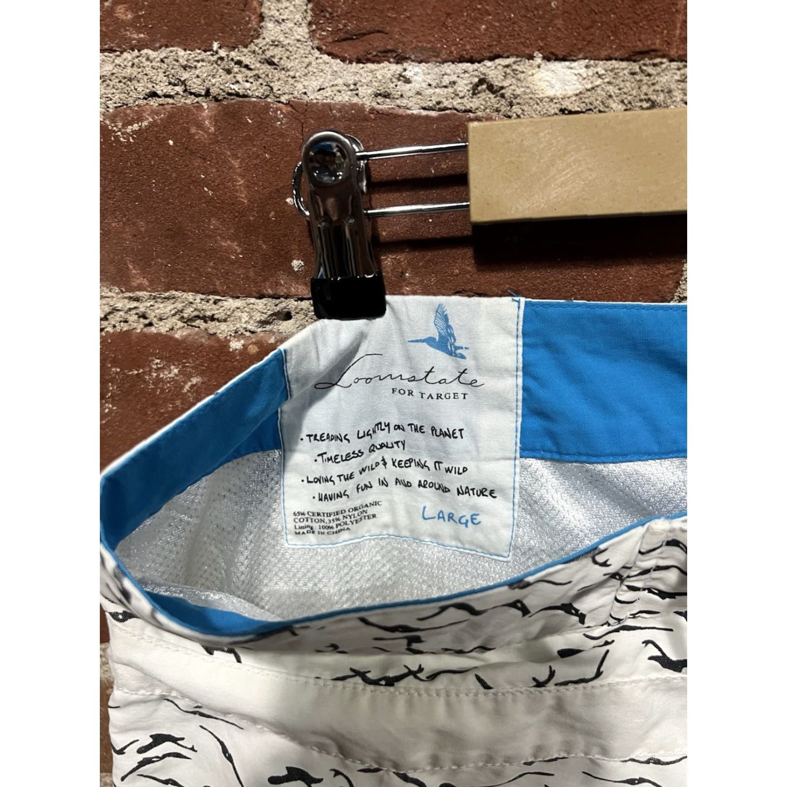 Vintage Loomstate for Target Mens White Beach Boardshorts Bottom L White Summer Beach Loomstate for Target Mens Boardshorts Size US 33 - 3 Thumbnail