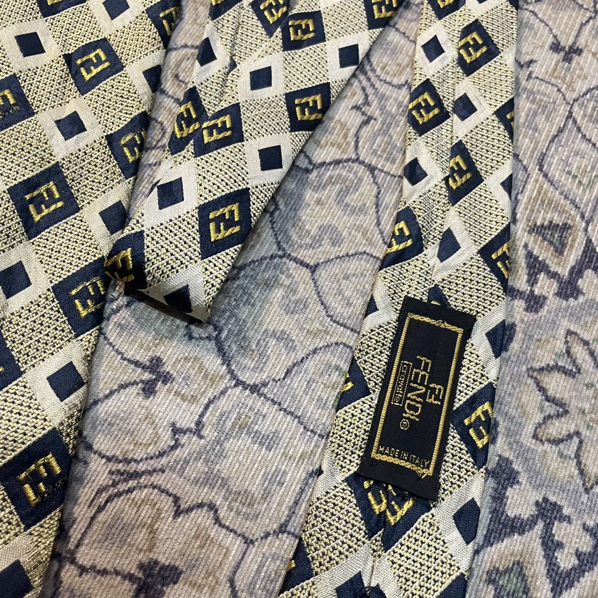 Fendi × Vintage Vintage Fendi Neck tie Pure Silk Fendi Full Monogram Size ONE SIZE - 2 Thumbnail