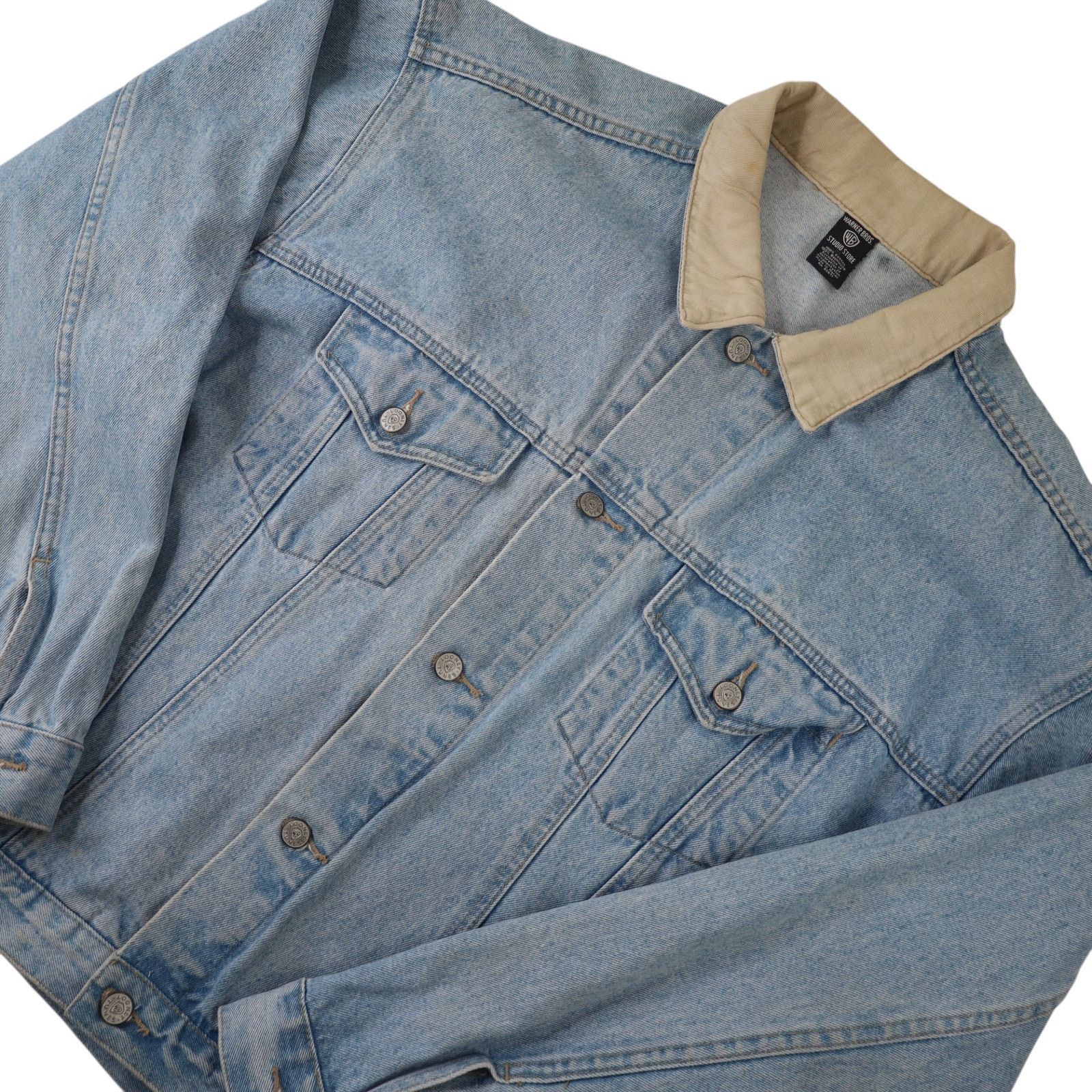 Vintage Vintage Looney Tunes "Thats all Folks" Denim Jacket Size US L / EU 52-54 / 3 - 3 Thumbnail