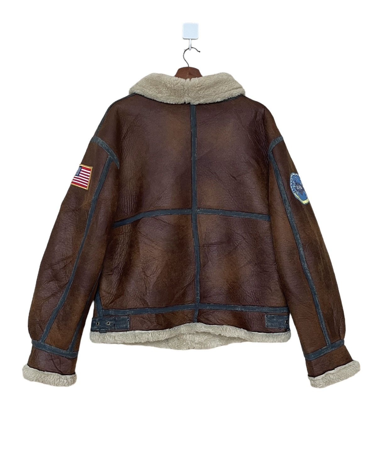 Vintage Vintage NY Project Shearling Aviator B-3 Fur Jacket 1990s Size US L / EU 52-54 / 3 - 2 Thumbnail