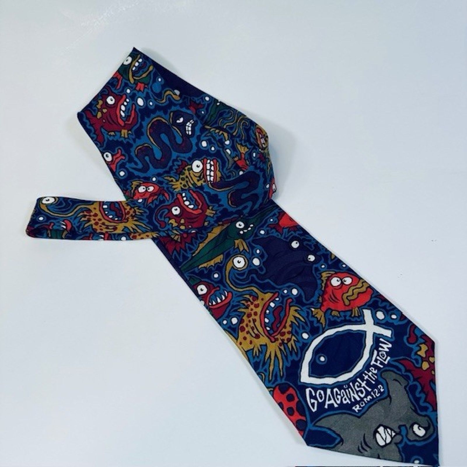Other Appointed Apparel Neck Tie Go against the Flow Fish Rom 12:2 Size ONE SIZE - 7 Thumbnail