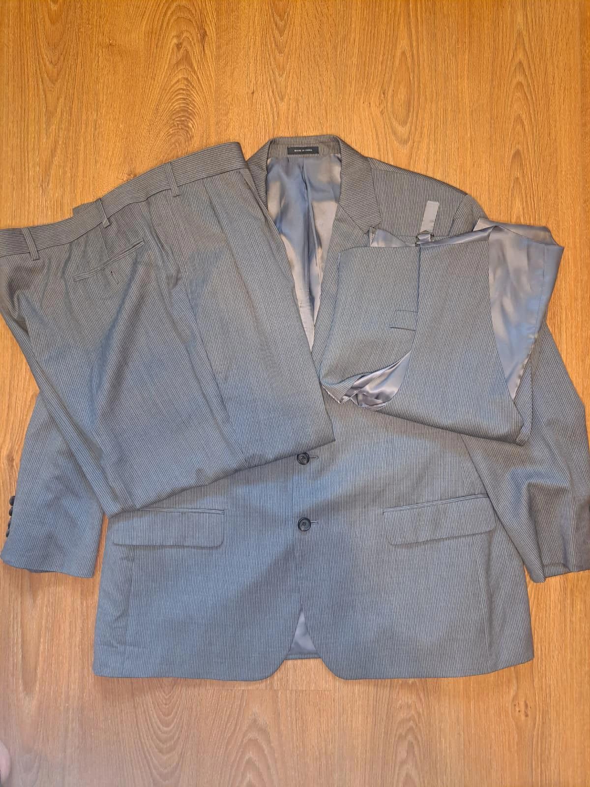 Polo Ralph Lauren Ralph Lauren 3 Piece Suit Mens 46S 38x26 Gray Striped Wool Size 46S - 1 Thumbnail