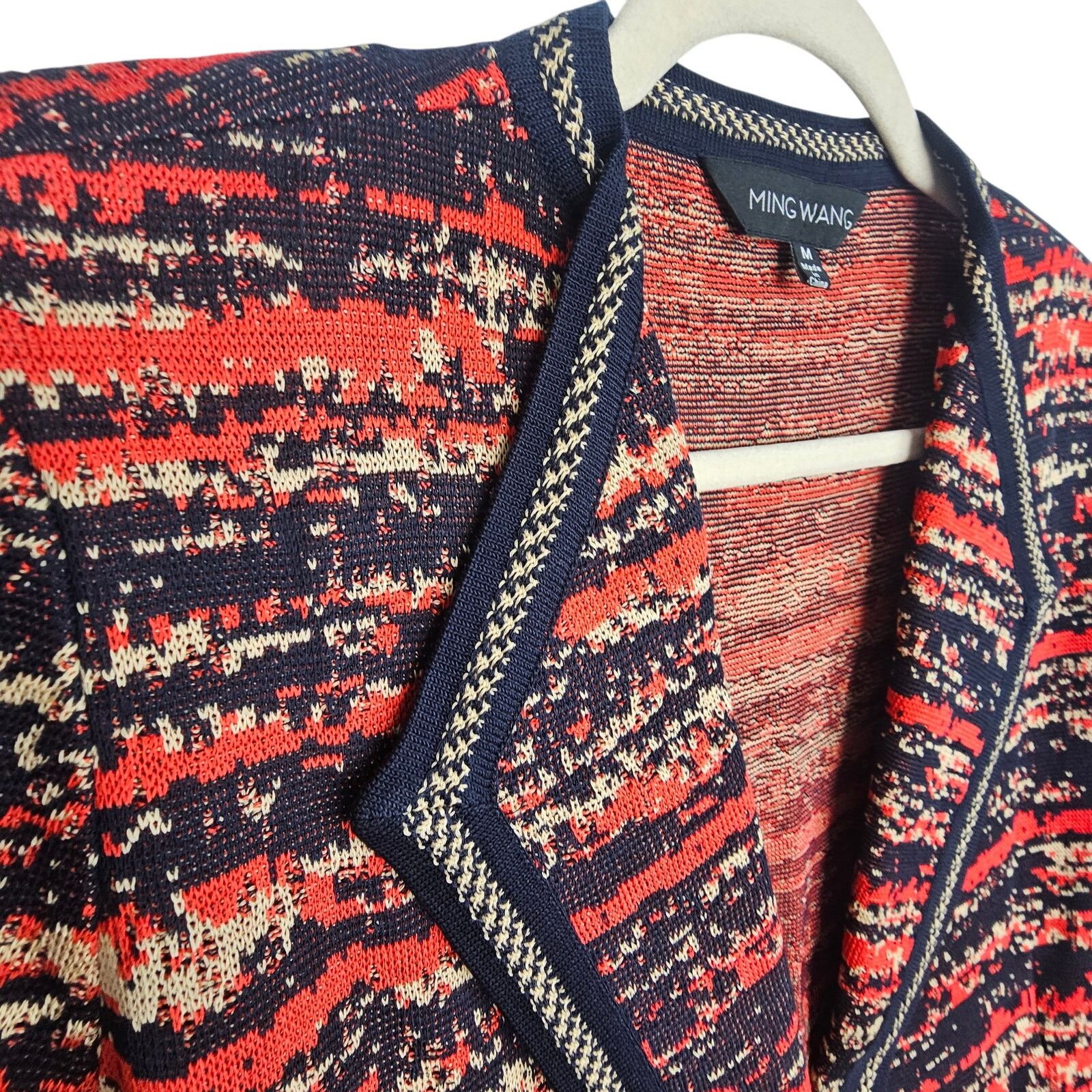 Vera Wang Ming Wang Blazer Women M Sweater Cardigan Abstract Size M / US 6-8 / IT 42-44 - 6 Thumbnail