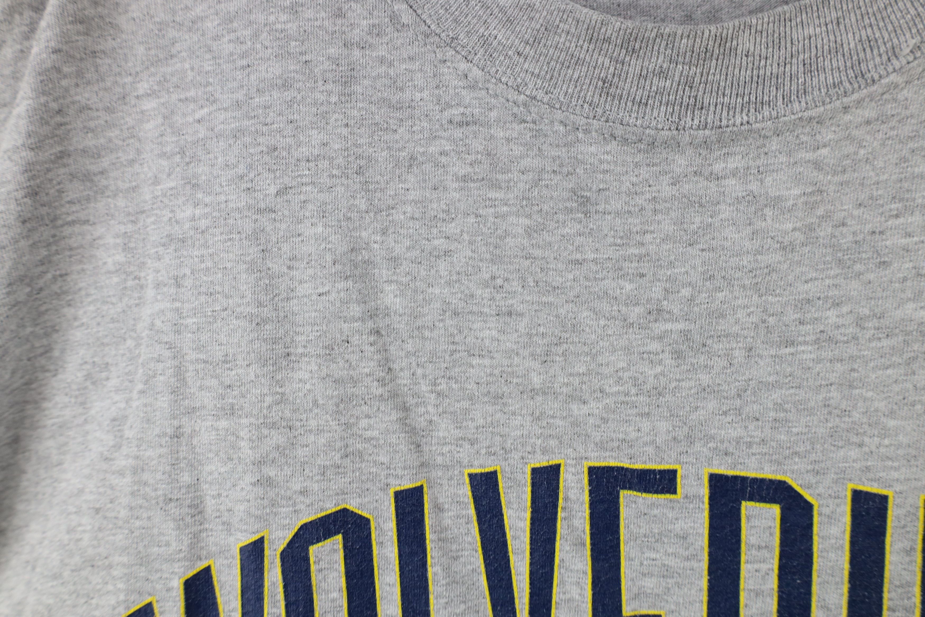 Vintage Vintage 90s University of Michigan Short Sleeve T-Shirt Gray Size US XXL / EU 58 / 5 - 5 Thumbnail