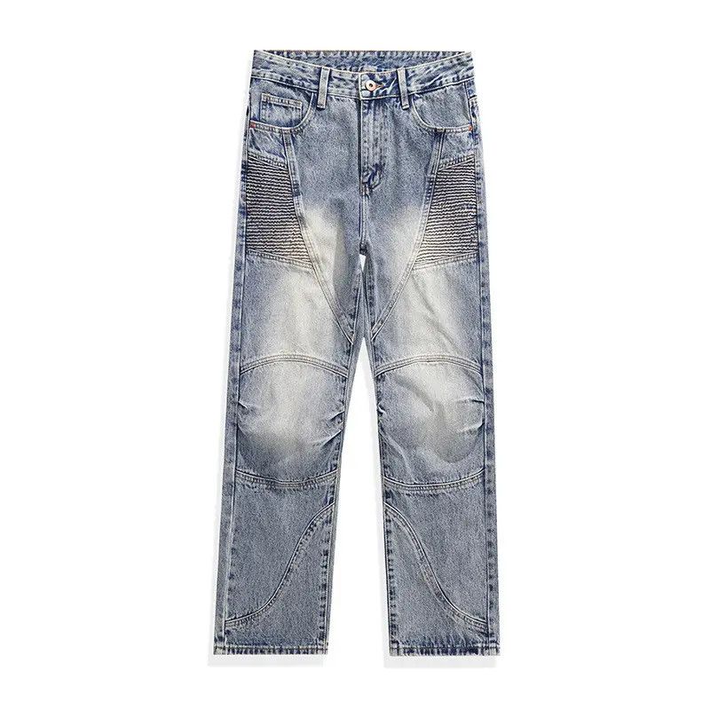 Japanese Brand × Jean Retro loose straight leg spliced jeans Size US 30 / EU 46 - 5 Thumbnail