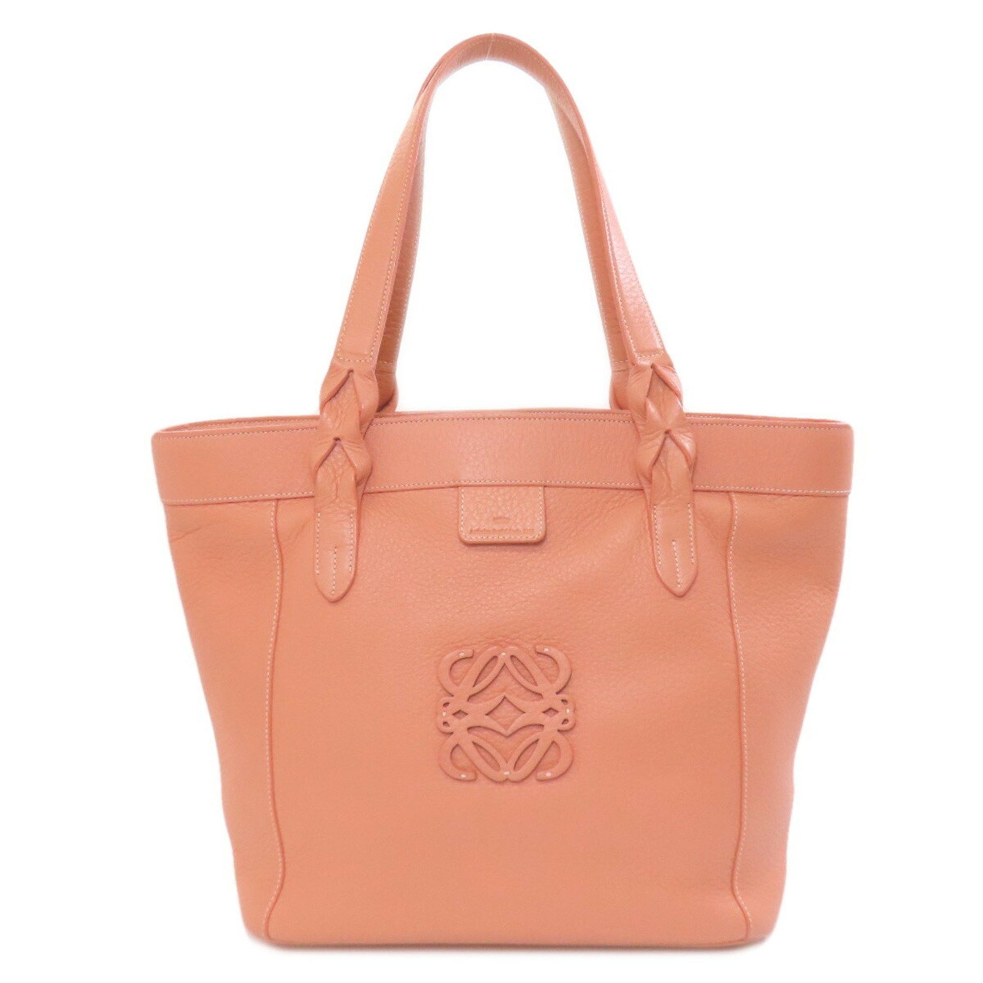 Loewe Anagram Tote Bag Leather Women's in Pink