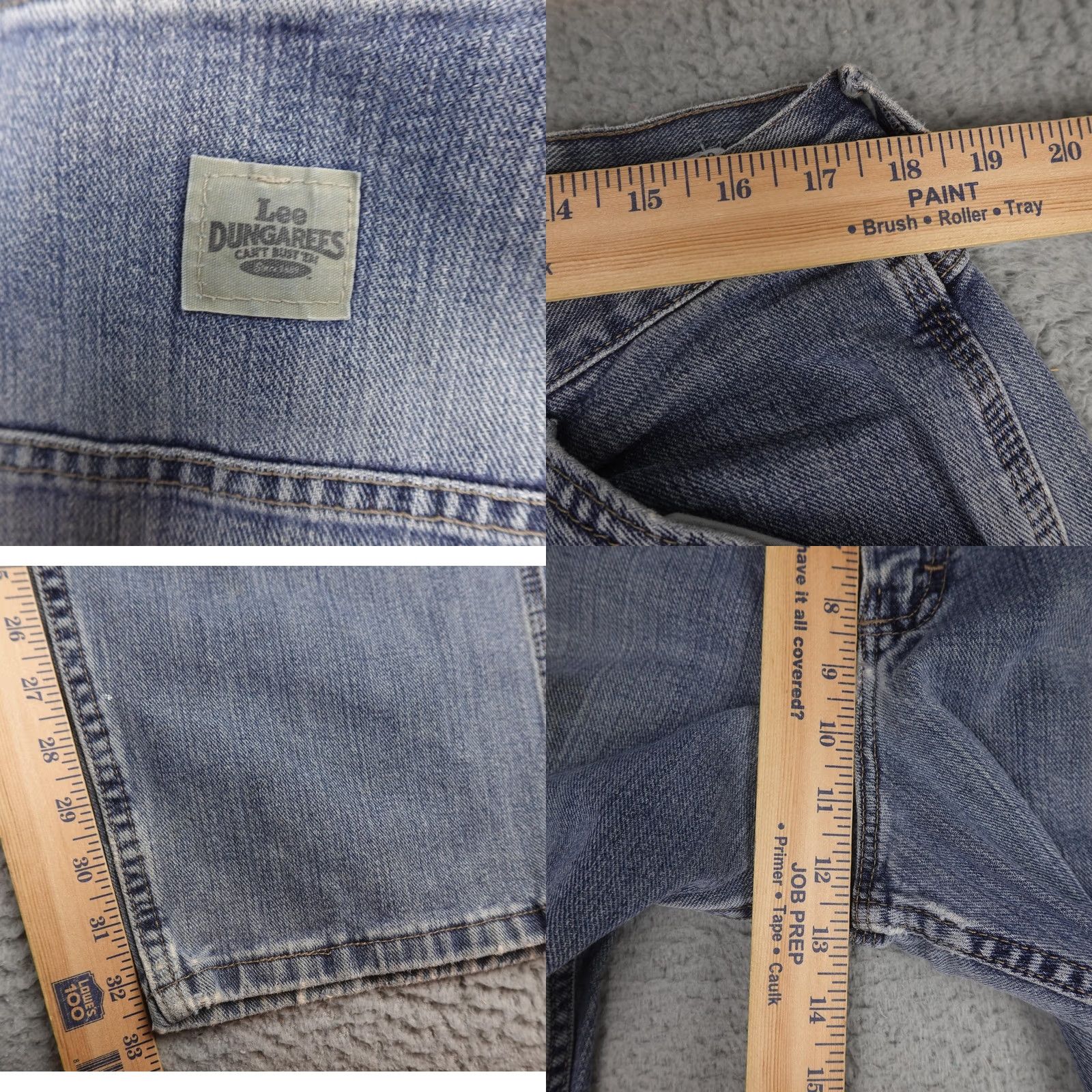 Lee VINTAGE Lee Dungarees Jeans Mens 38x34 Blue Denim Carpenter Utility Workwear Y2K 90s Retro Size US 38 / EU 54 - 9 Thumbnail