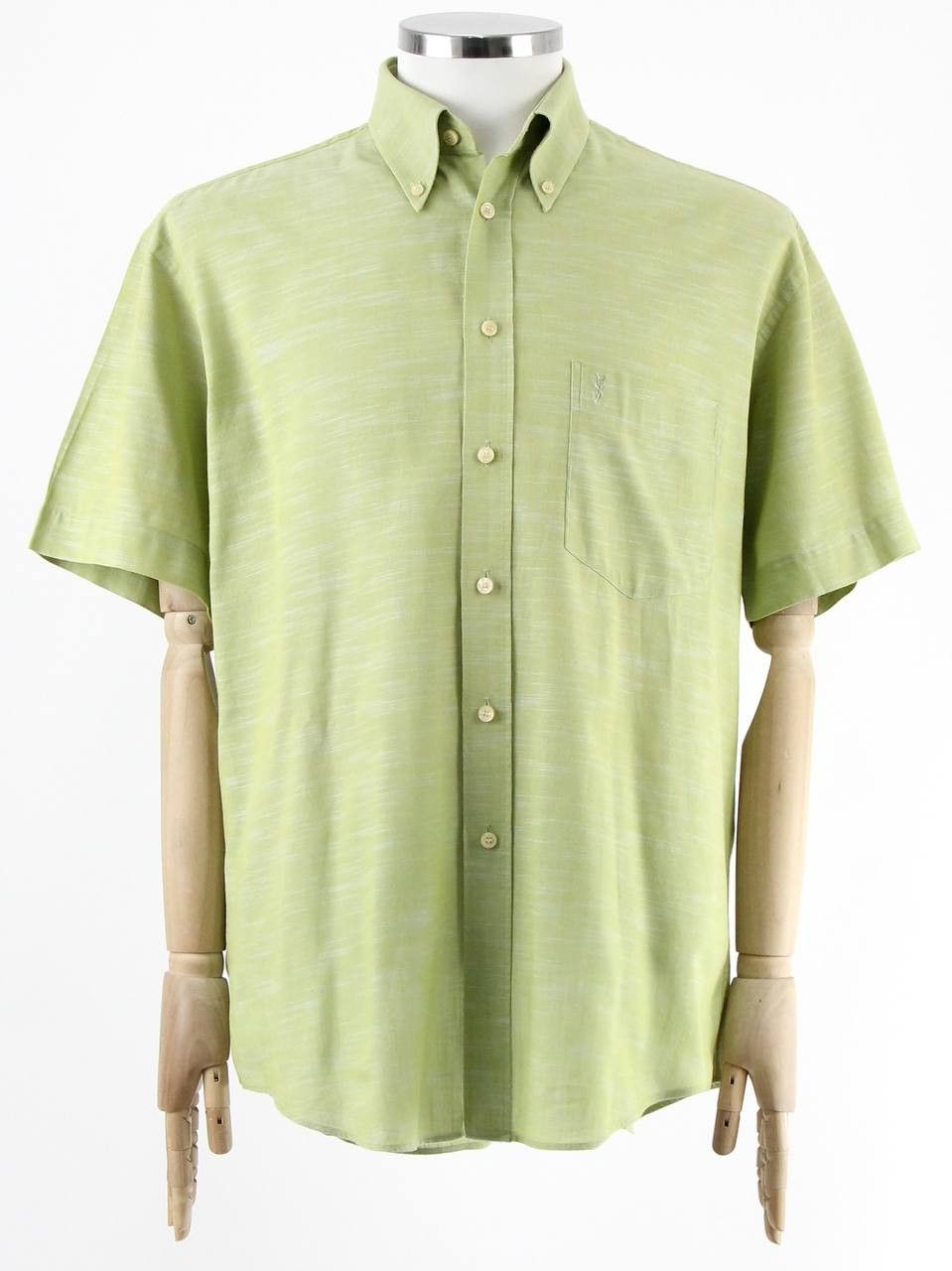 Yves Saint Laurent YVES SAINT LAURENT Cotton and linen short-sleeved shirt Size US XL / EU 56 / 4 - 1 Thumbnail