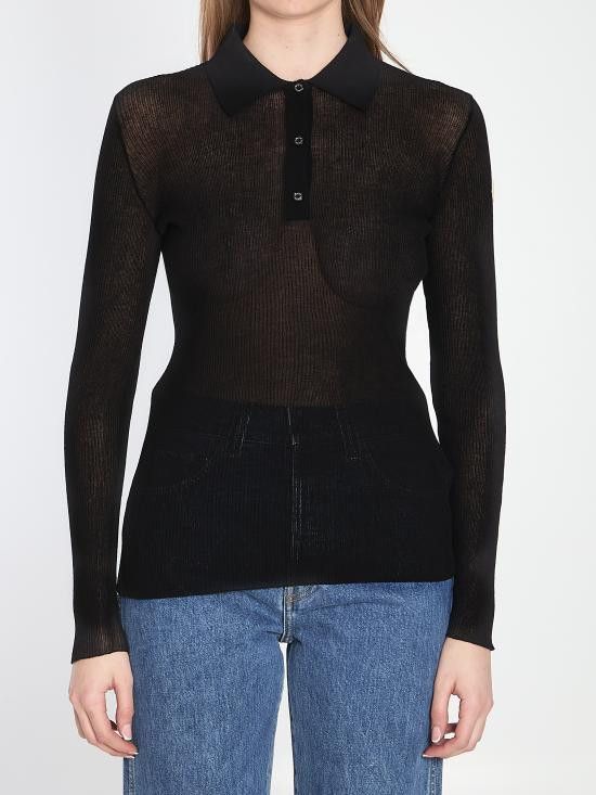 Moncler MONCLER Women Polo Shirts 9A00005 BLACK Size XS / US 0-2 / IT 36-38 - 1 Thumbnail