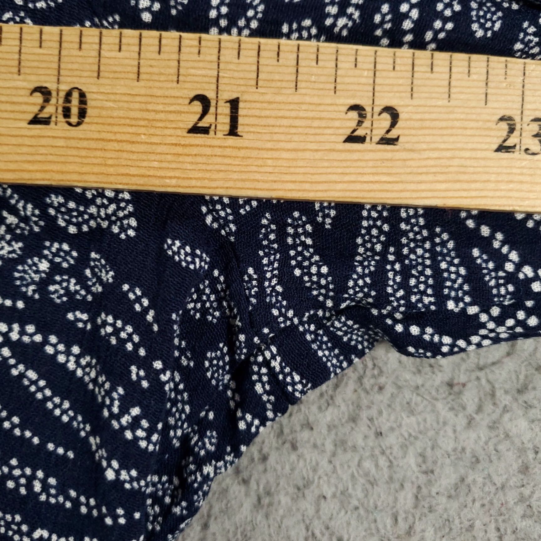 Torrid TORRID Bohemian Tunic Blouse Womens Plus Size 1X Long Sleeve V-Neck Tasseled Geometric Stripe Navy Blue Size XL / US 12-14 / IT 48-50 - 4 Thumbnail
