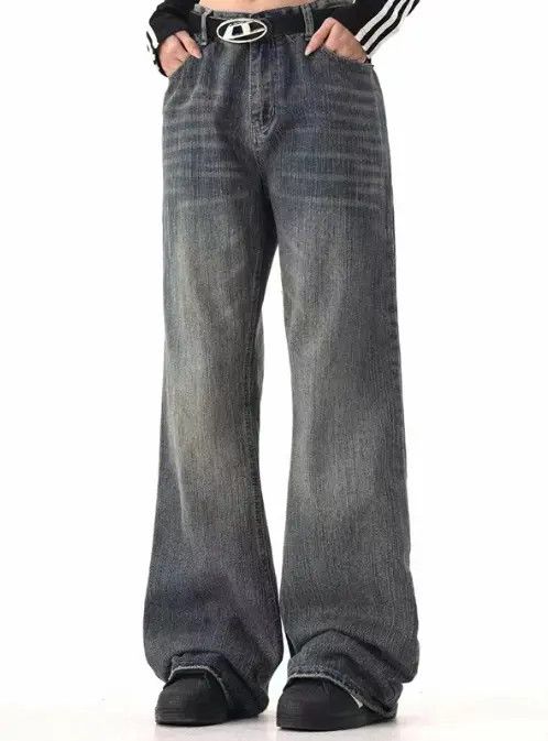 Japanese Brand VIBE Men's trendy washed distressed flared jeans Size US 32 / EU 48 - 2 Thumbnail