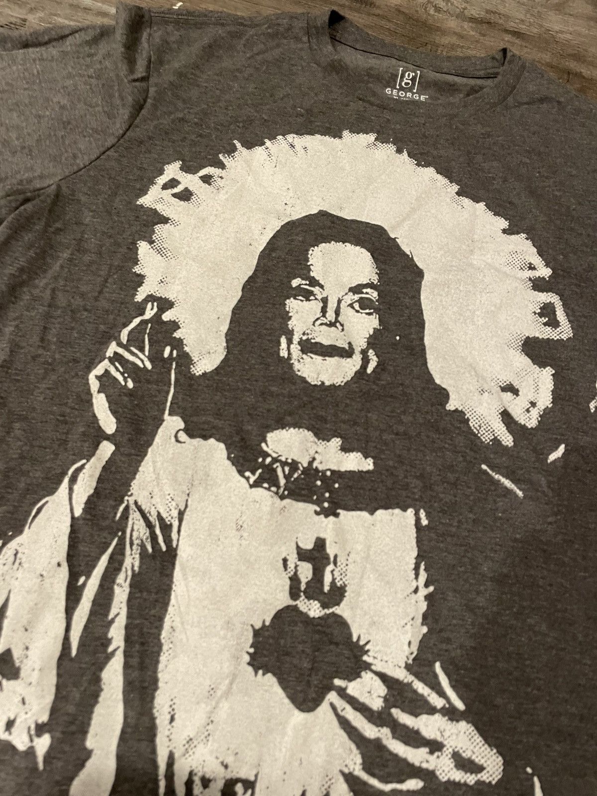 Band Tees × Vintage Michael Jackson Jesus Religious Band Tee Shirt Size US XL / EU 56 / 4 - 2 Thumbnail