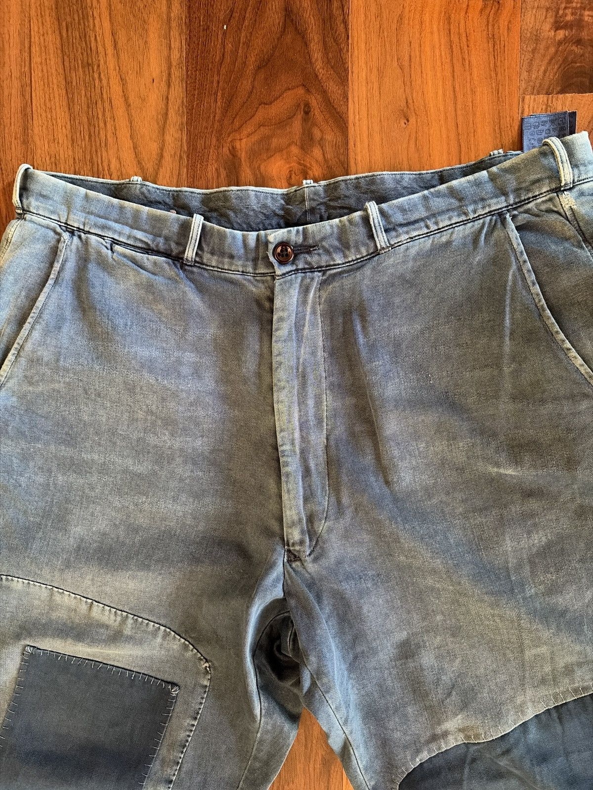 Levi's Levis indigo dyed patched denim trouser Size US 33 - 5 Thumbnail