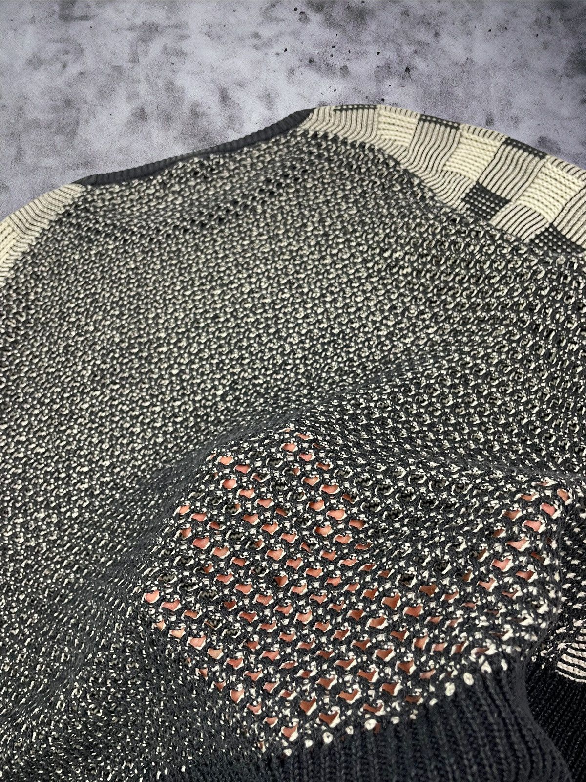 Heaven by Marc Jacobs × Marc Jacobs × Marc by Marc Jacobs Marc Jacob Plaid Print Scoop Neck Linen Crochet Sweater Size US M / EU 48-50 / 2 - 4 Thumbnail