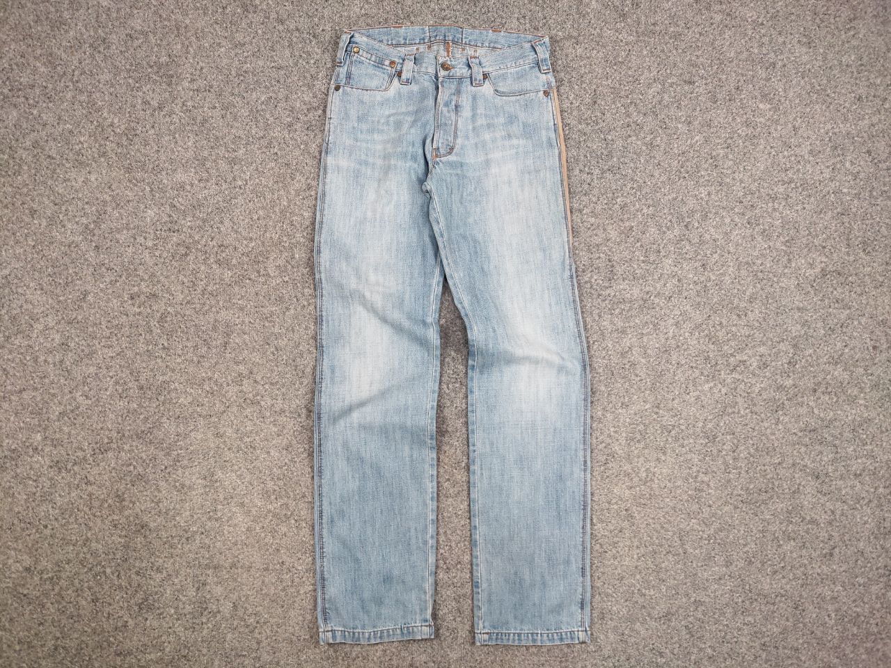 Sixty Vintage 90's Decauville x sixty Blue Patchwork Denim Jeans Size US 31 - 10 Thumbnail