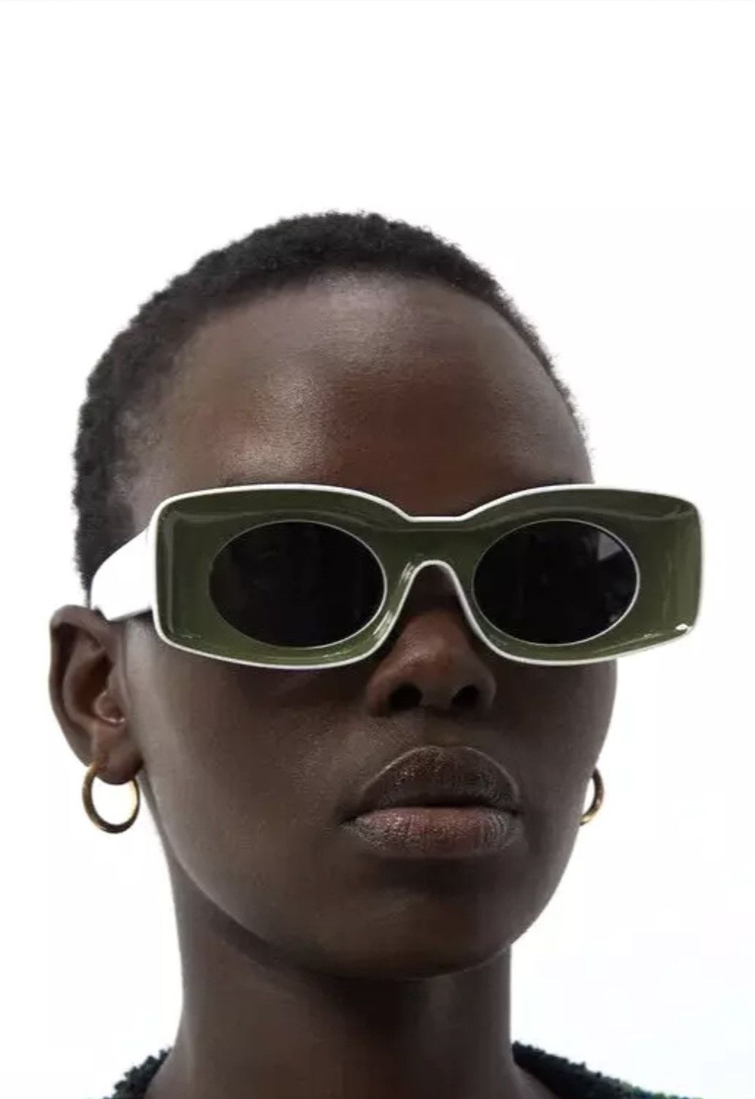 Loewe LOEWE PAULA'S IBIZA WHITE OLIVE/GREY LENS SUNGLASSES Size ONE SIZE - 3 Thumbnail