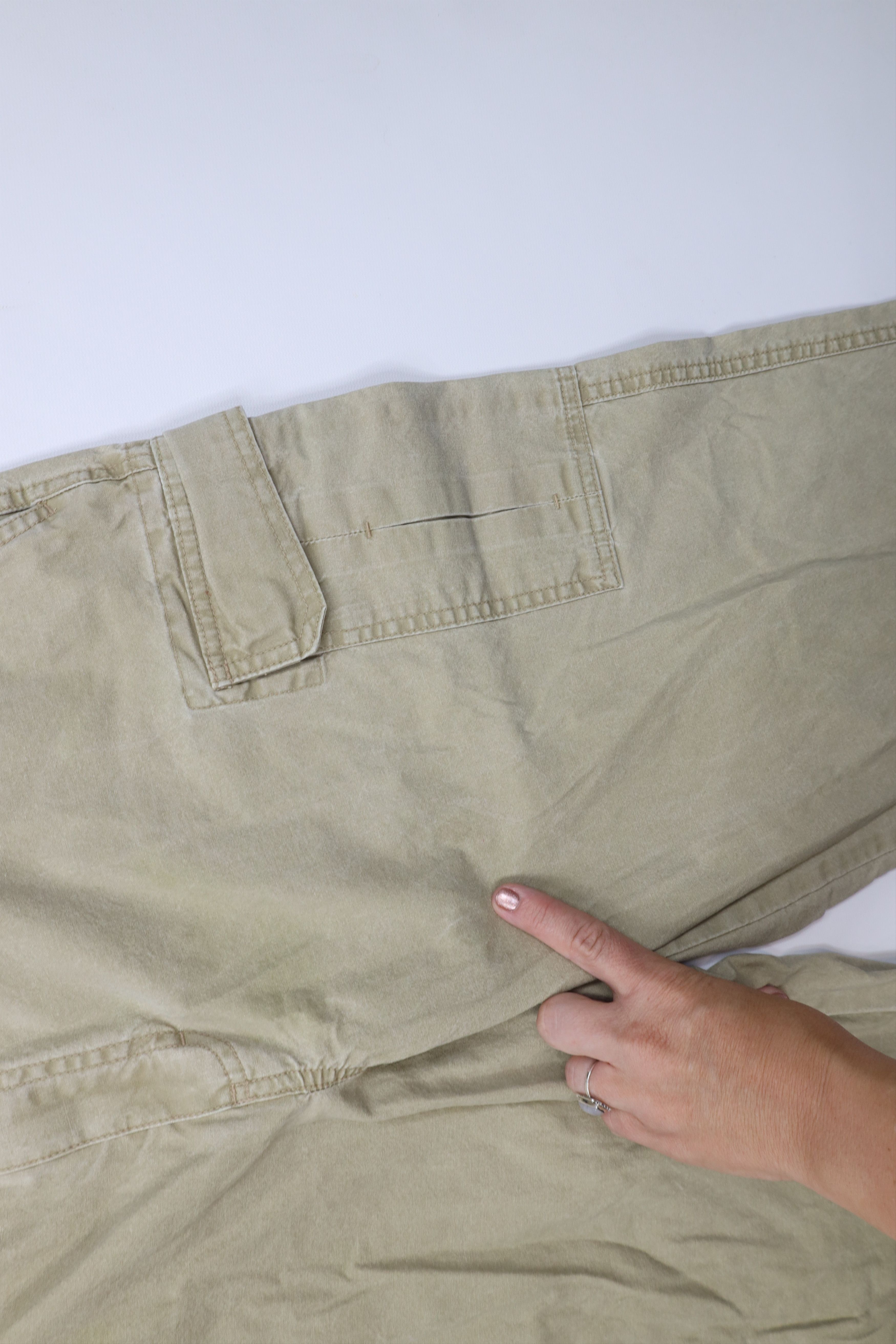 L.L. Bean Vintage 90s LL Bean Wide Leg Cargo Pants Beige Cotton Size US 34 / EU 50 - 5 Thumbnail