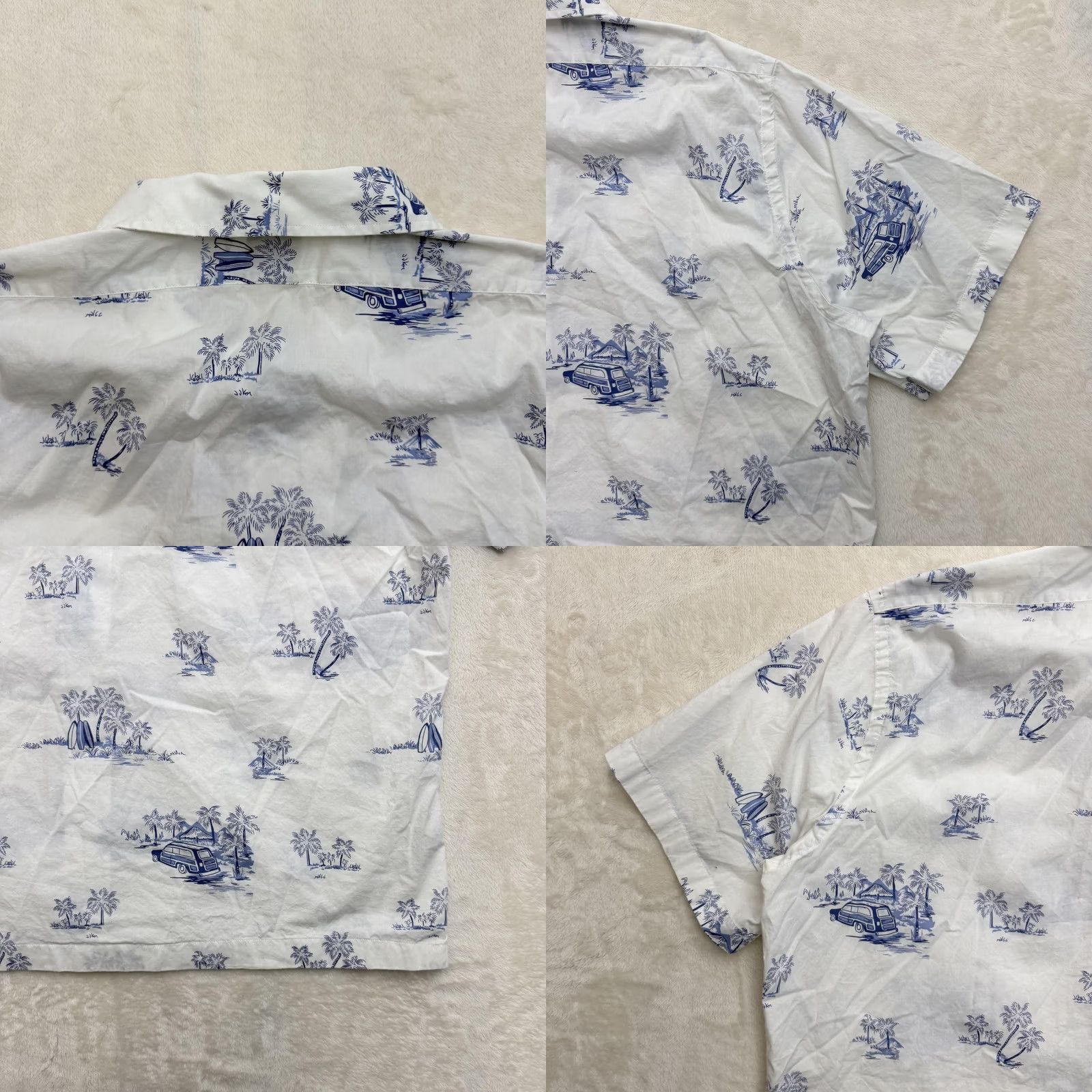Brooks Brothers VINTAGE Brooks Brothers Shirt Mens XL White Blue Hawaiian Beach Print Button Front Size US XL / EU 56 / 4 - 8 Thumbnail