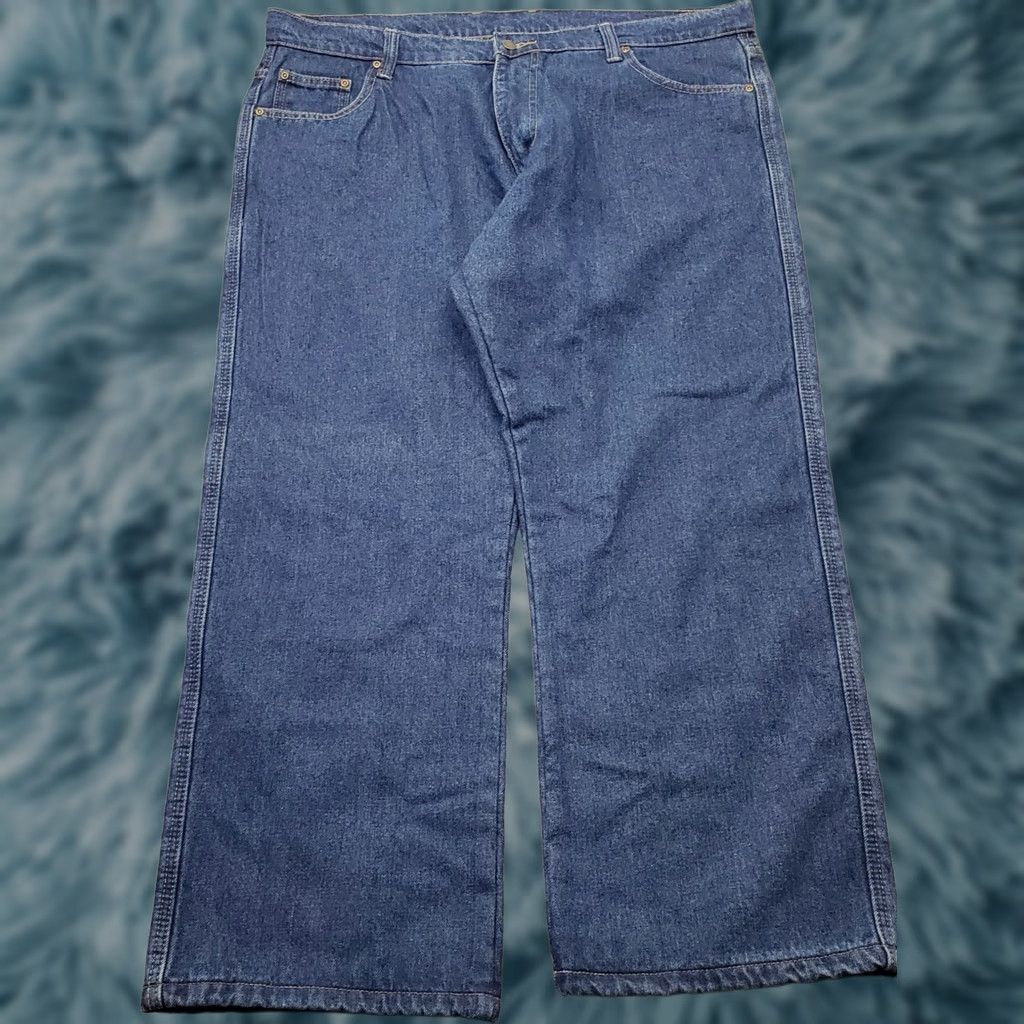 Vintage Smith's Workwear Jeans Mens 42x30 Blue Denim Stretch Comfort Straight Streetwear Size US 42 / EU 58 - 1 Thumbnail