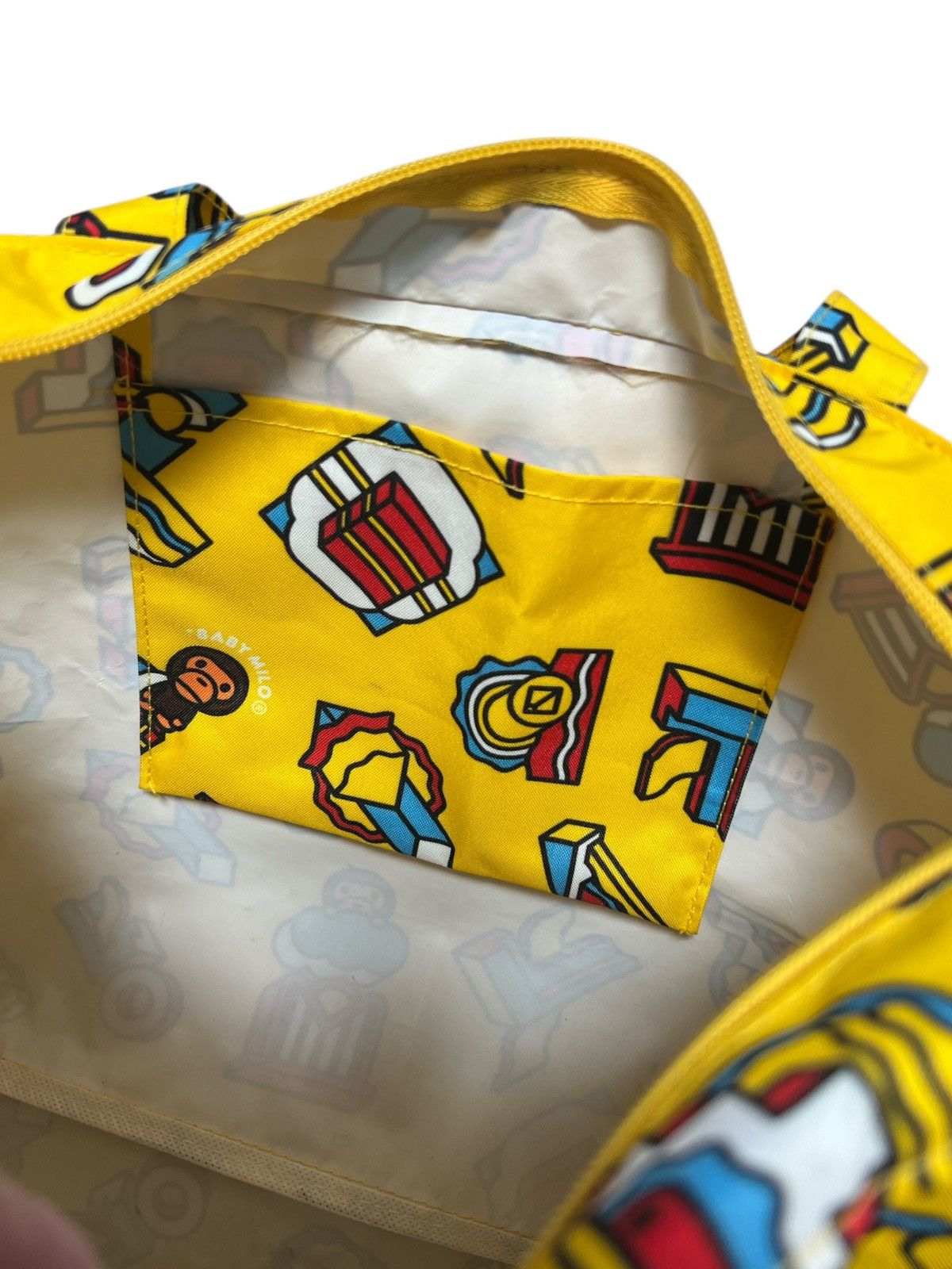 Bape Bape Baby Milo Tote Bag Bape Kids Block Pattern Yellow Size ONE SIZE - 6 Thumbnail