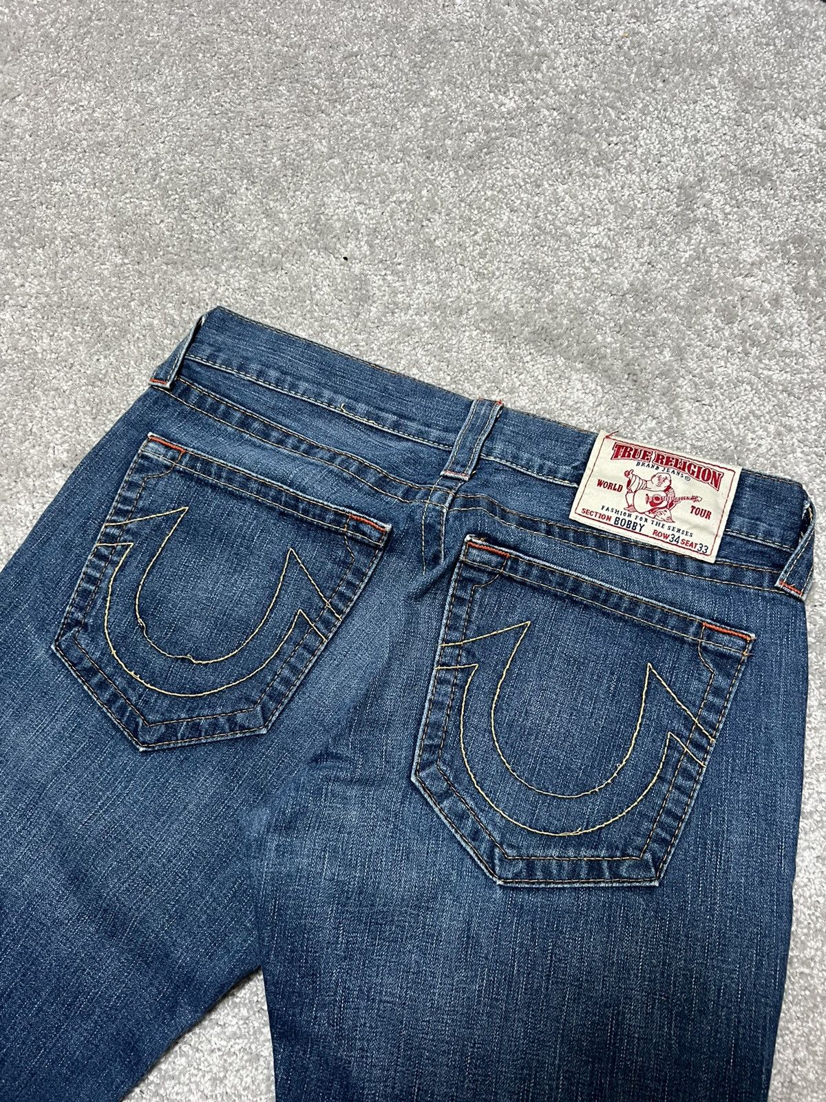 True Religion Vintage True Religion Baggy Fit Wide Leg Flared Jeans 34x33 Size US 34 / EU 50 - 5 Thumbnail