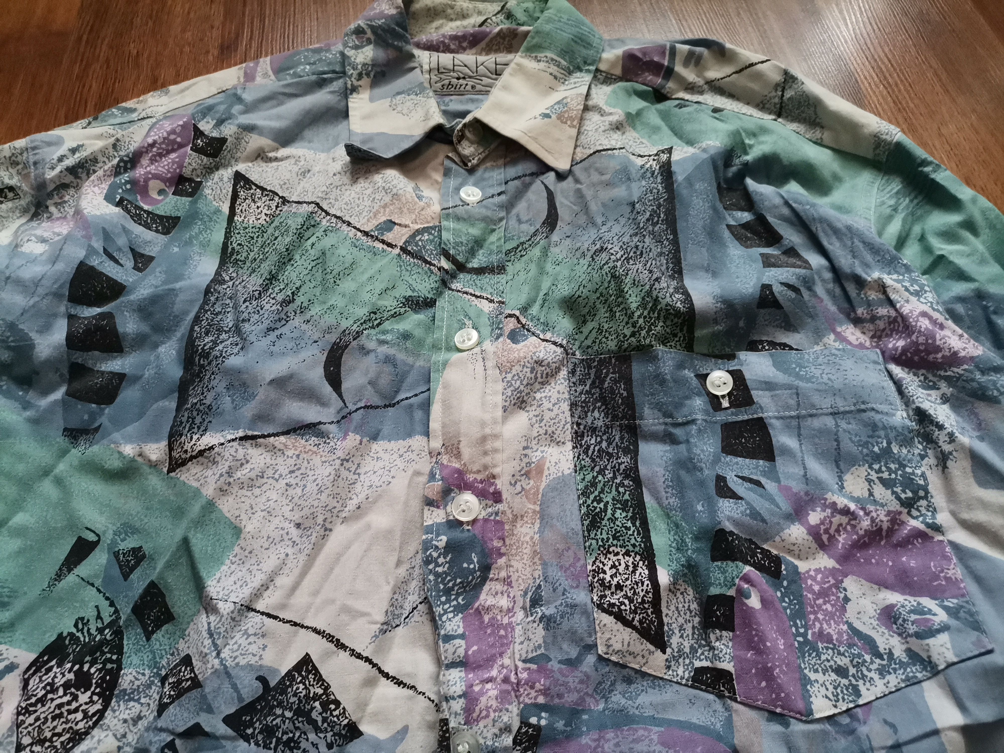 Vintage Vintage Lake Shirt Abstract Shirt Size US XL / EU 56 / 4 - 2 Thumbnail