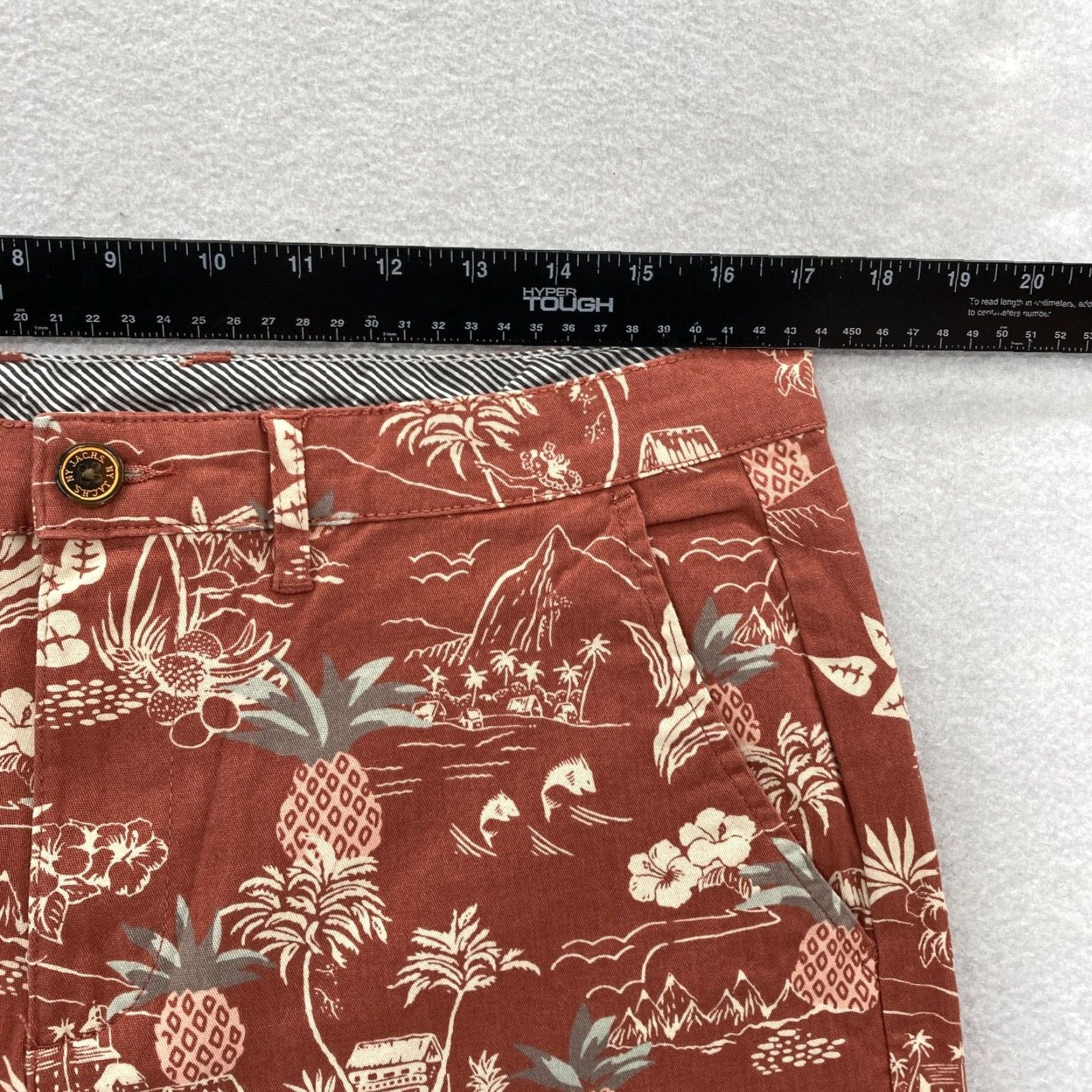 Vintage JACHS New York Bleecker Short Mens 32 Red Hawaiian Pineapple Vacation Travel NWT Size US 32 / EU 48 - 7 Thumbnail