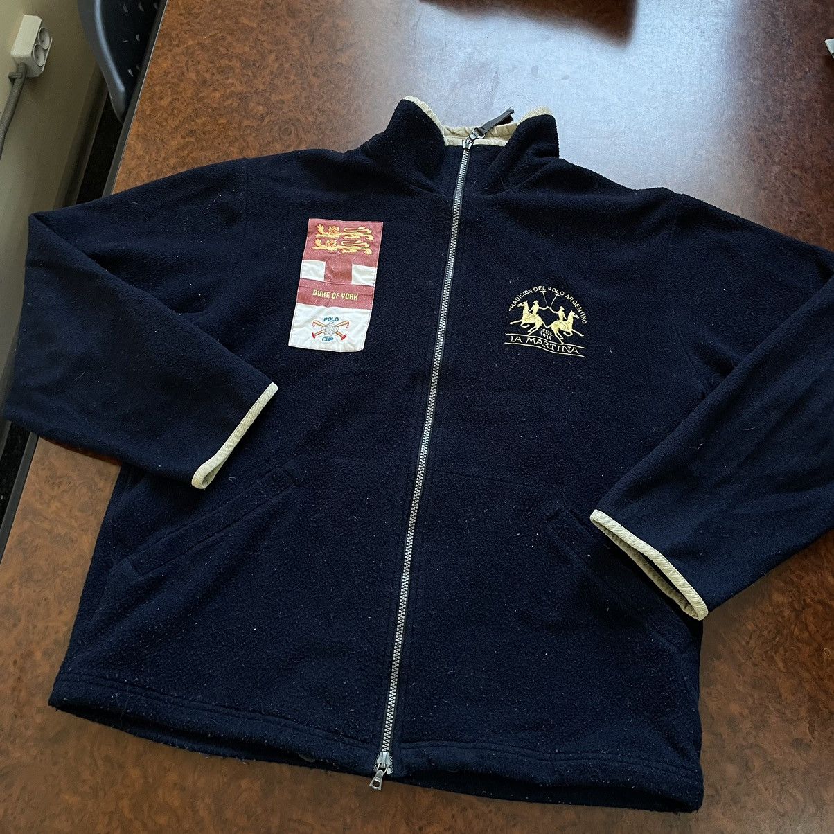 La Martina × Vintage ENGLAND POLO LA MARTINA FLEECE JACKET London Rugby SHERPA Size US L / EU 52-54 / 3 - 2 Thumbnail