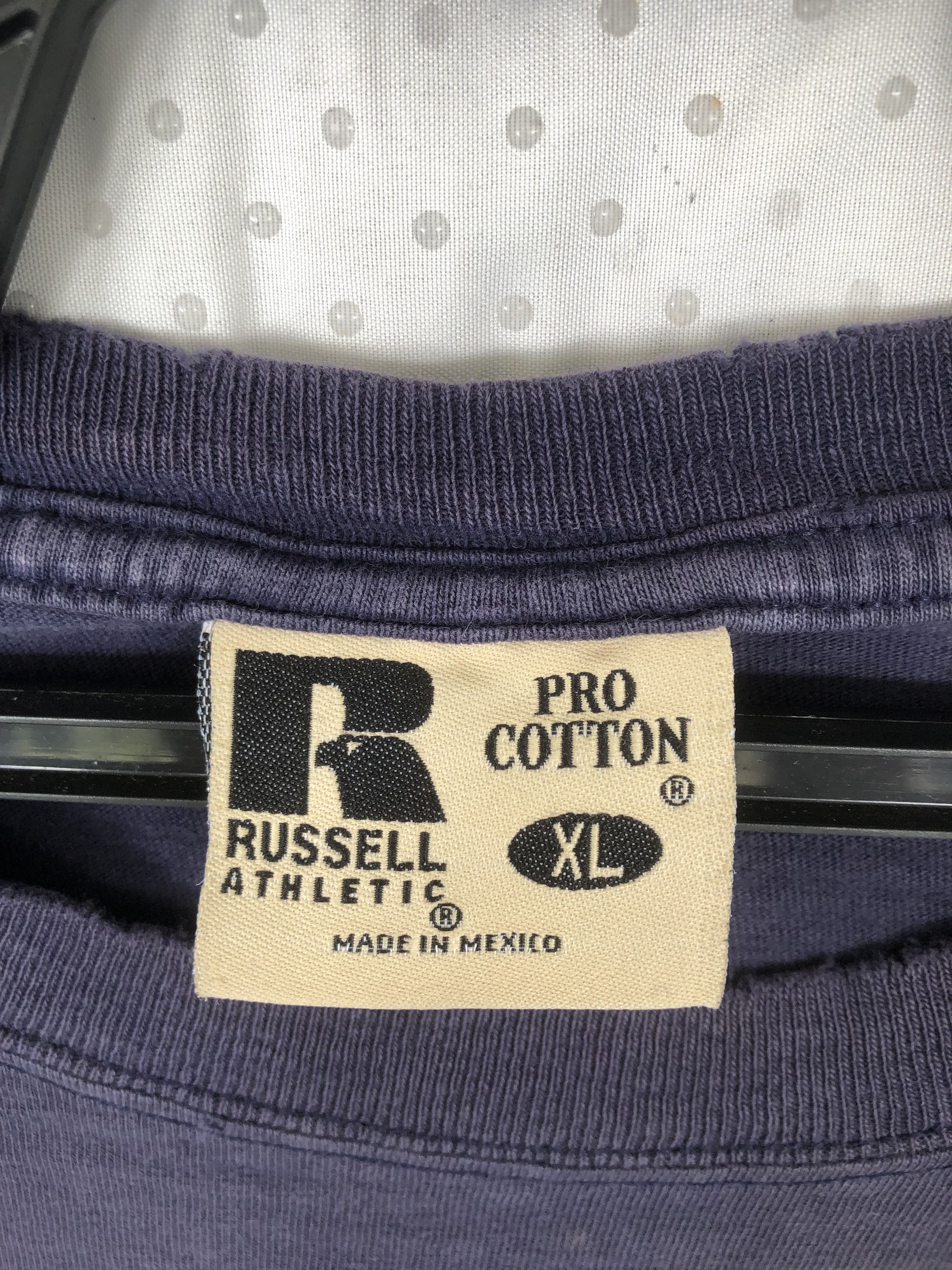 Russell Athletic Vintage RUSSELL ATHLETIC Sunfaded Pocket Tee Size US XXL / EU 58 / 5 - 3 Thumbnail