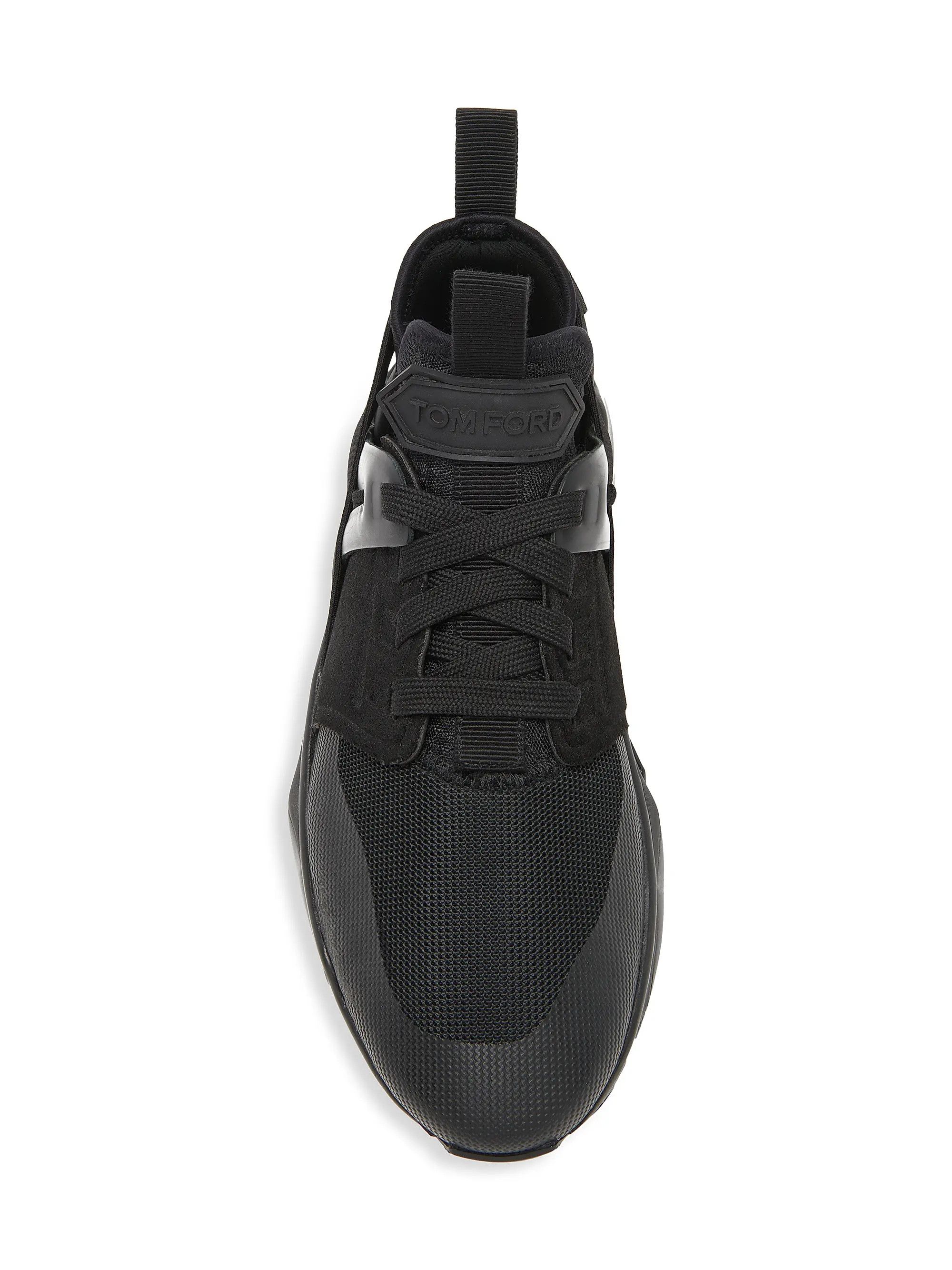 Tom Ford os11x0226 Size: 11 TF / Mesh Low-Top Sneakers in Black Size US 11 / EU 44 - 5 Thumbnail