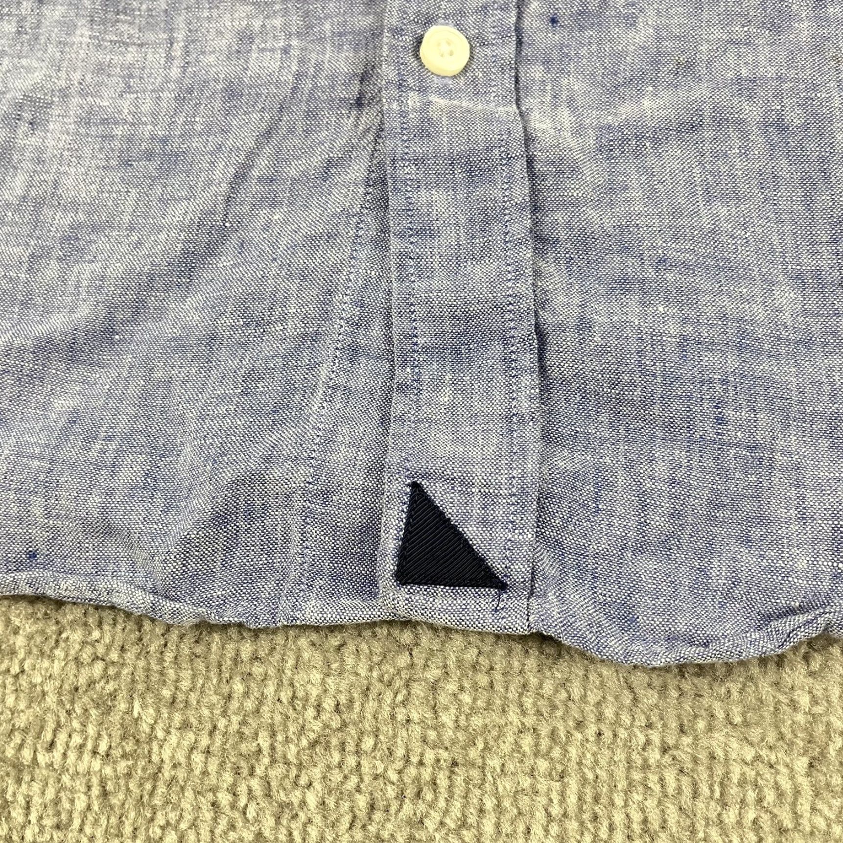 UNTUCKit UNTUCKit Shirt Mens L Blue 100% Linen Button-Up Short Sleeve Casual Summer Size US L / EU 52-54 / 3 - 3 Thumbnail