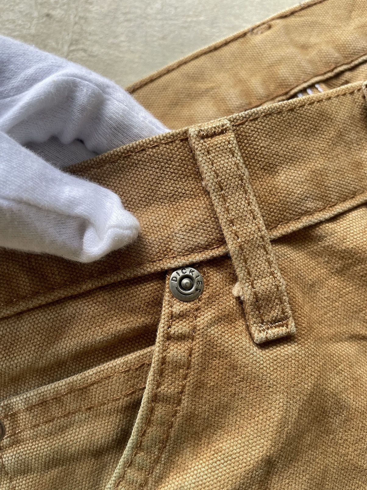 Dickies Vintage 90s Dickies Carpenter Distressed Canvas Straight Size US 33 - 7 Thumbnail