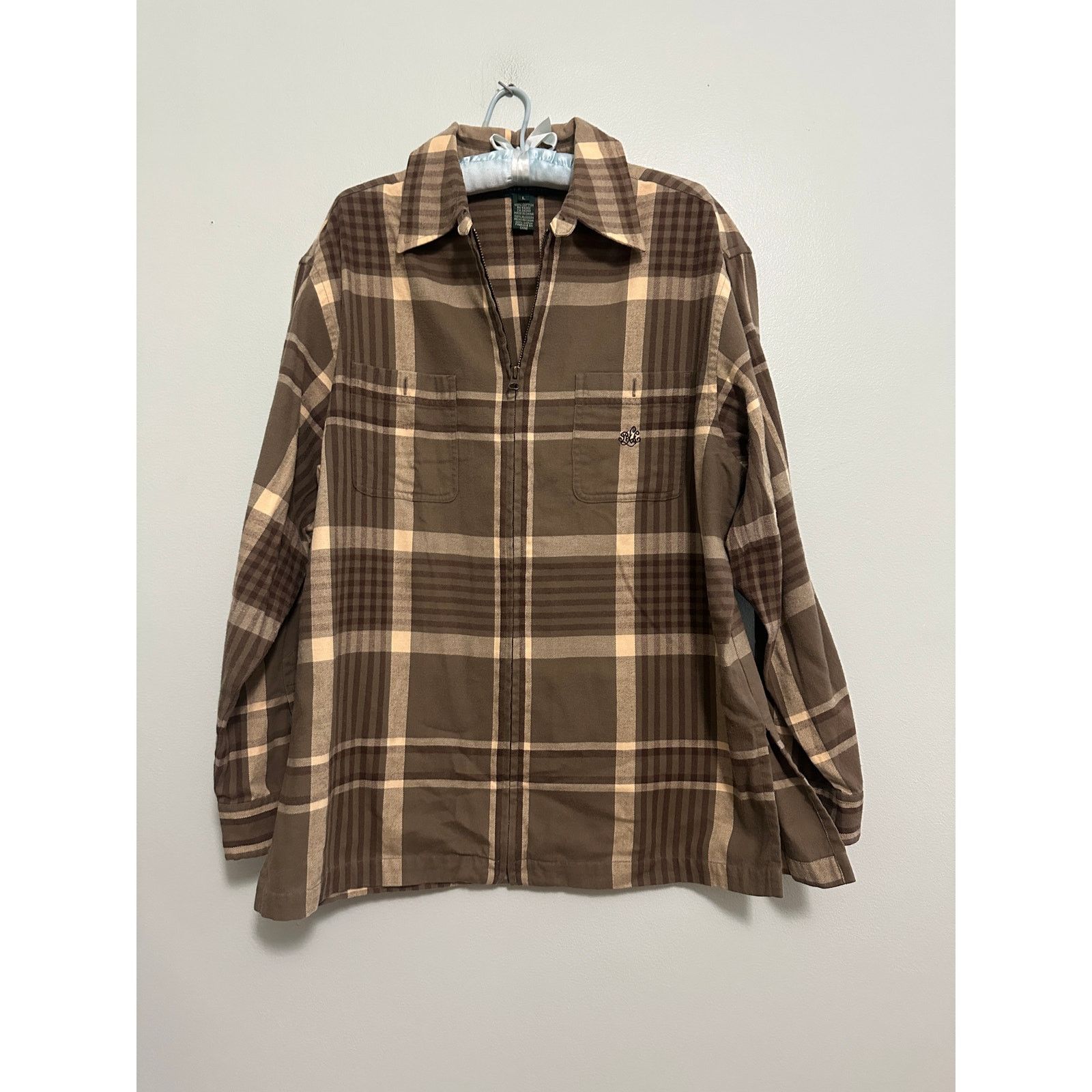 Lauren Ralph Lauren Lauren Ralph Lauren brown plaid full zip light jacket size L Size US L / EU 52-54 / 3 - 2 Thumbnail