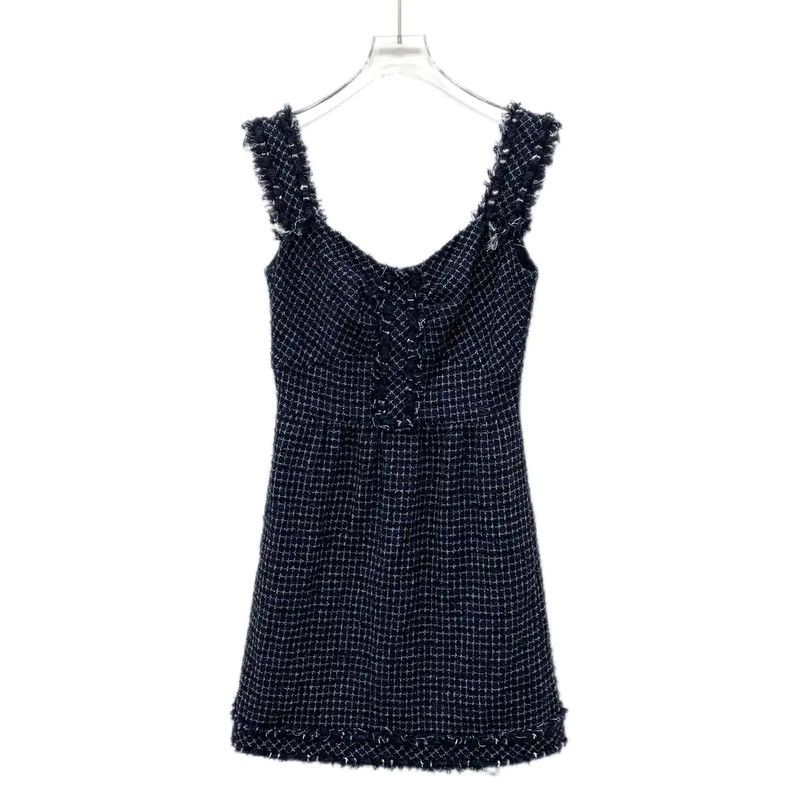 Chanel Chanel Deep Blue Cotton Mini Dress 0089 Size XXS / US 00 / IT 34 - 1 Thumbnail