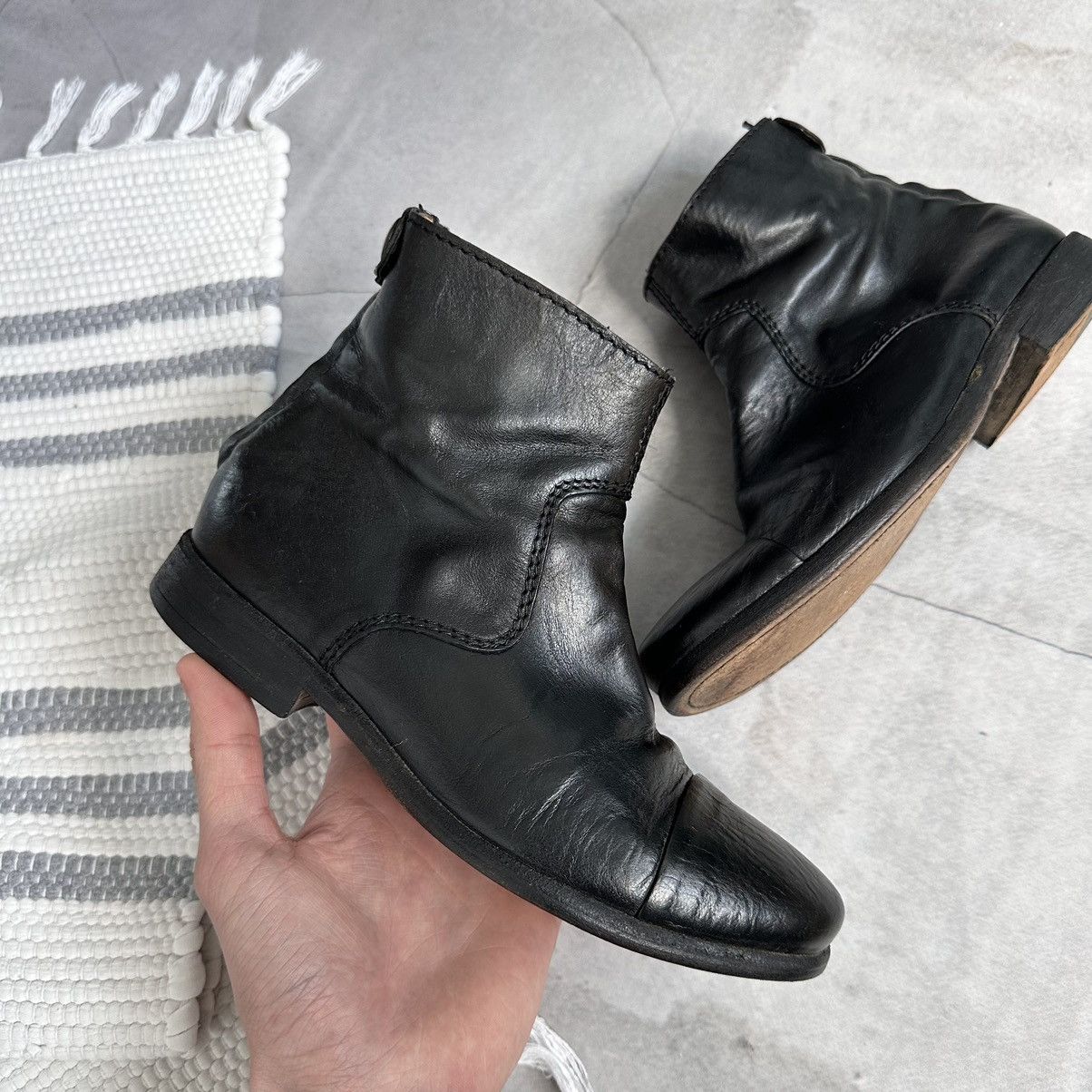 The Last Conspiracy RARE The Last Conspiracy Leather Ankle Boots Guidi Style Size US 7 / IT 37 - 14 Thumbnail